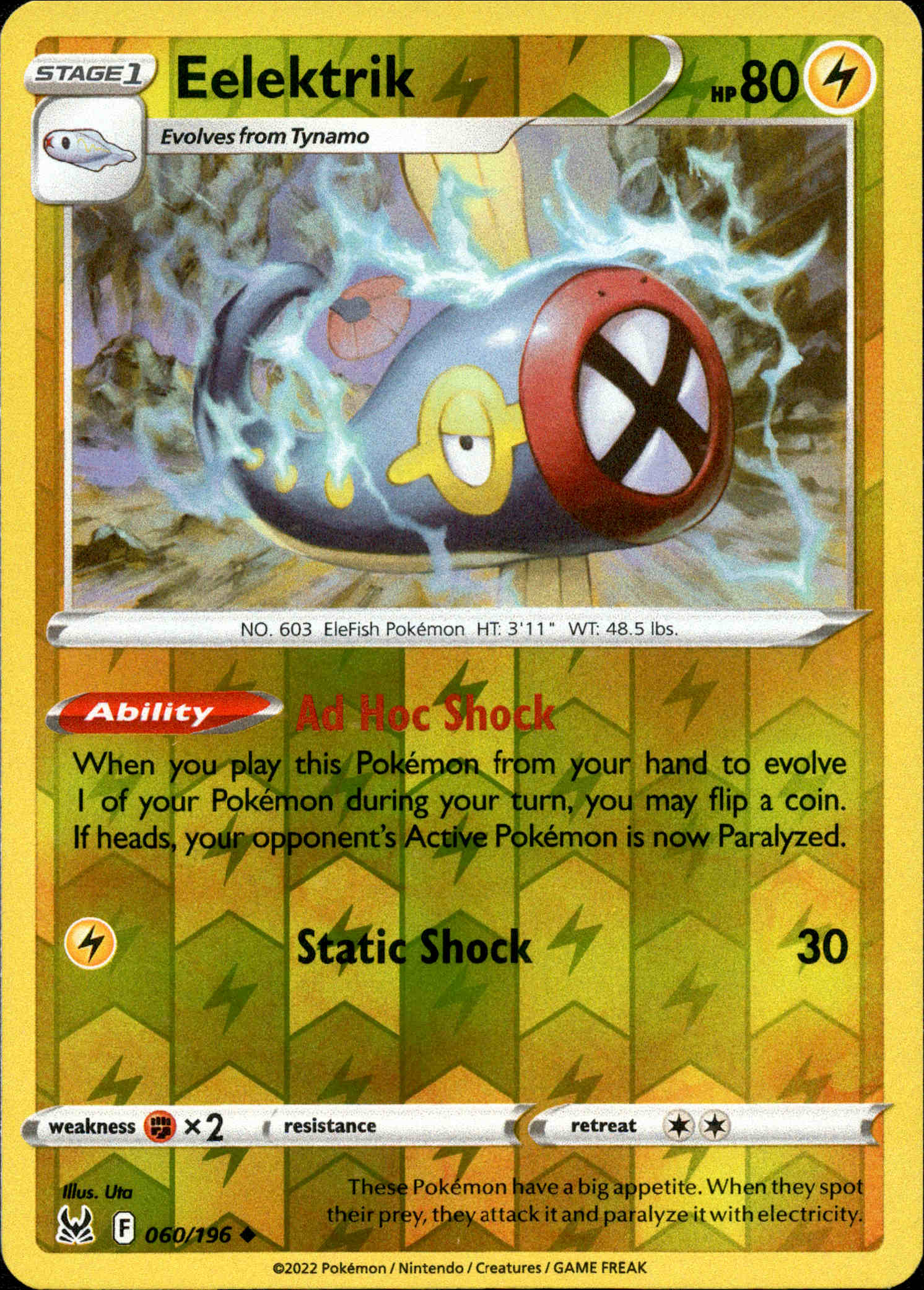 Eelektrik - 060/196 - Lost Origin - Reverse Holo