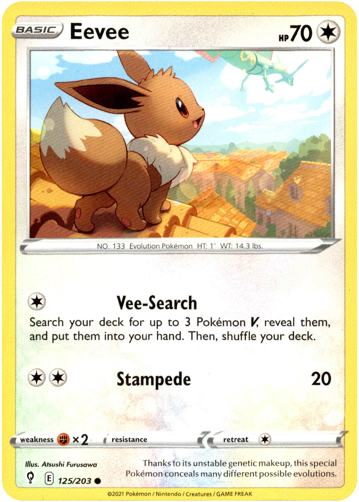Eevee - 125/203 - Evolving Skies