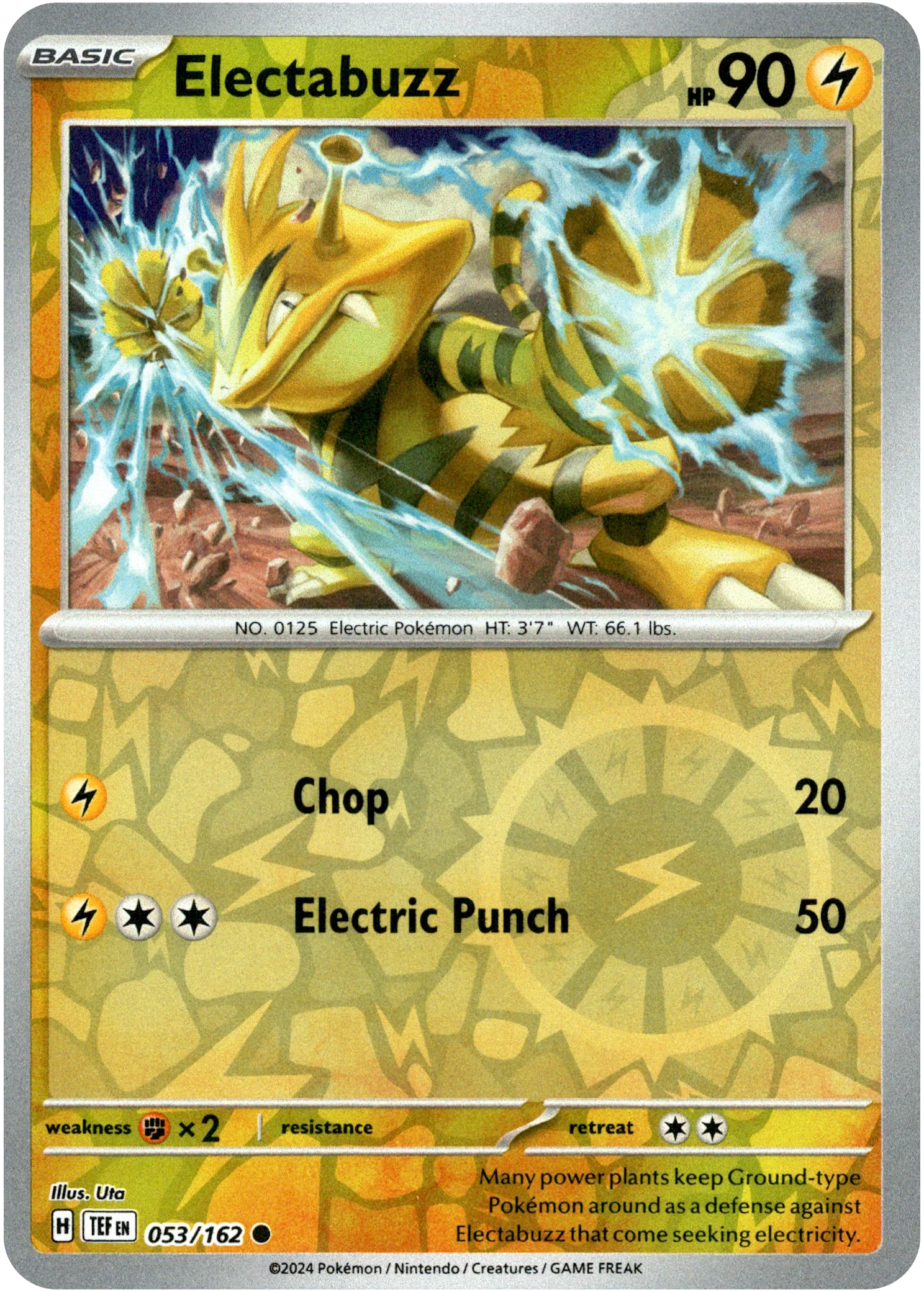 Electabuzz - 053/162 - Temporal Forces - Reverse Holo