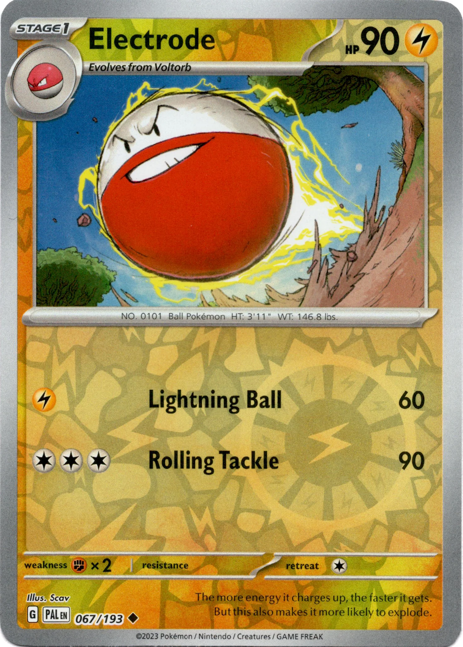Electrode - 067/193 - Paldea Evolved - Reverse Holo