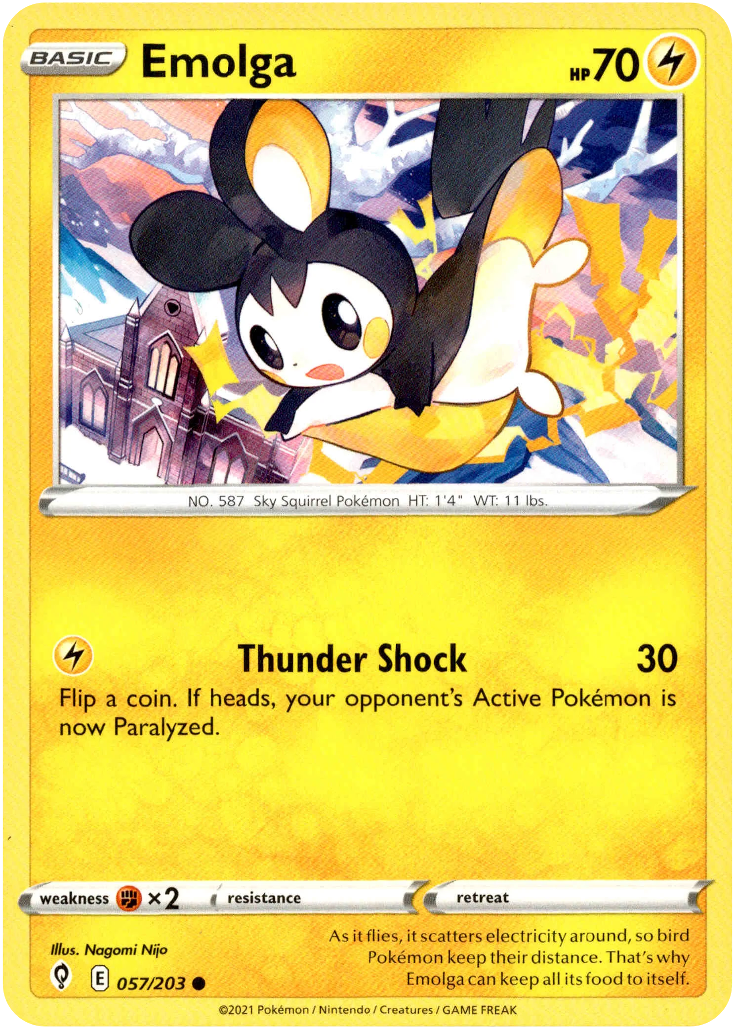 Emolga - 057/203 - Evolving Skies