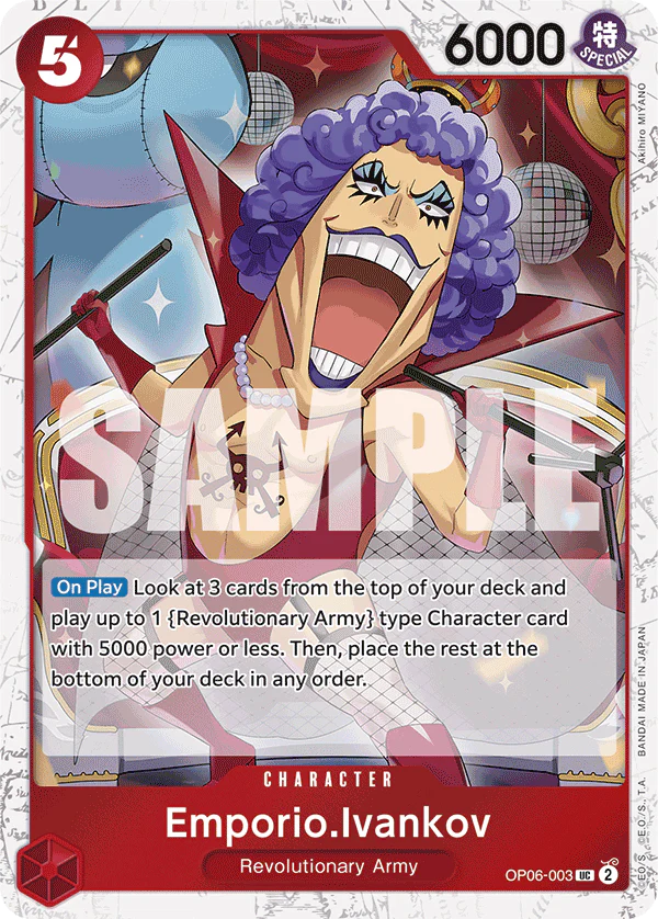 Emporio.Ivankov - OP06-003 UC - The Best - Jolly Roger Foil