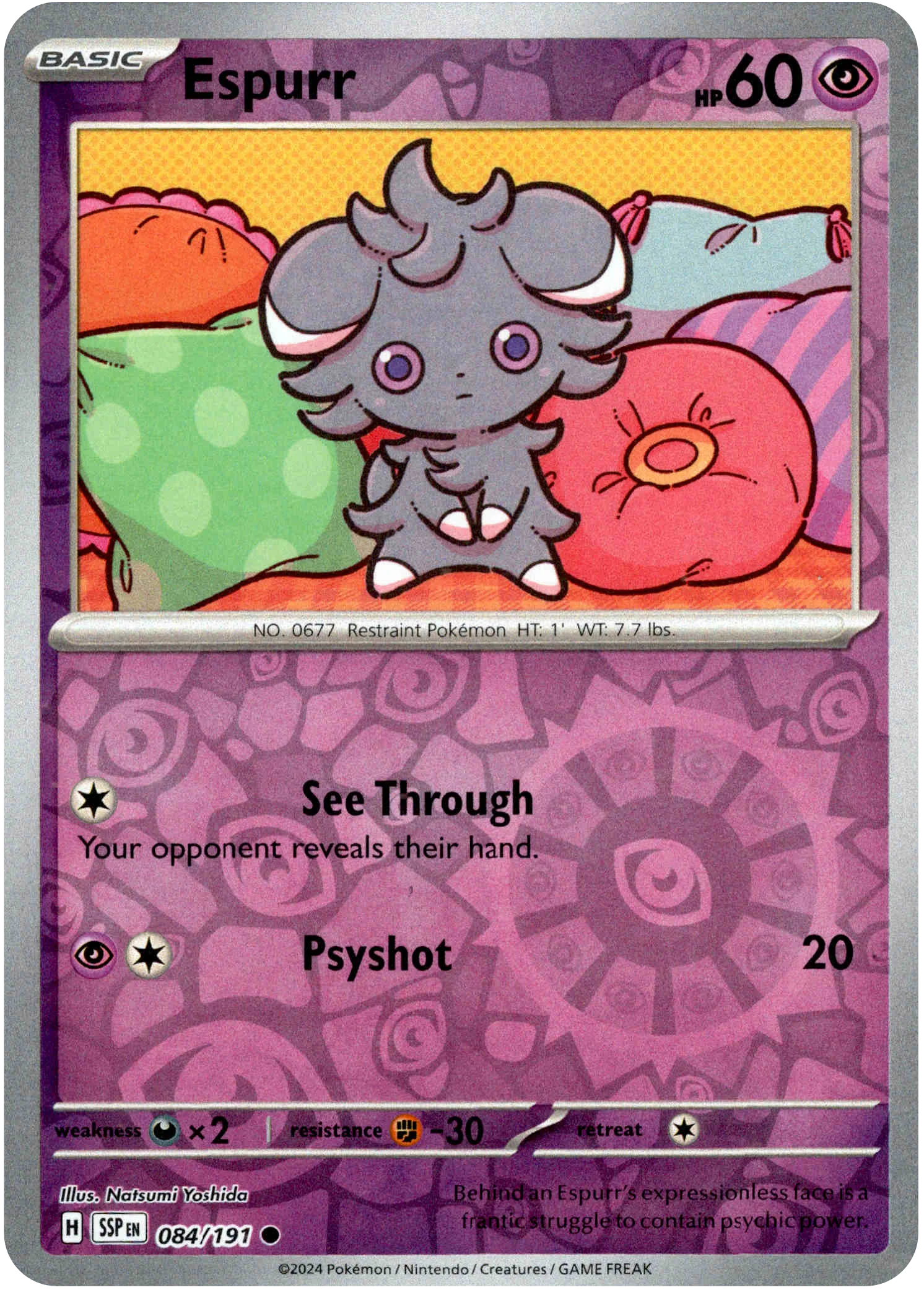 Espurr - 084/191 - Surging Sparks - Reverse Holo