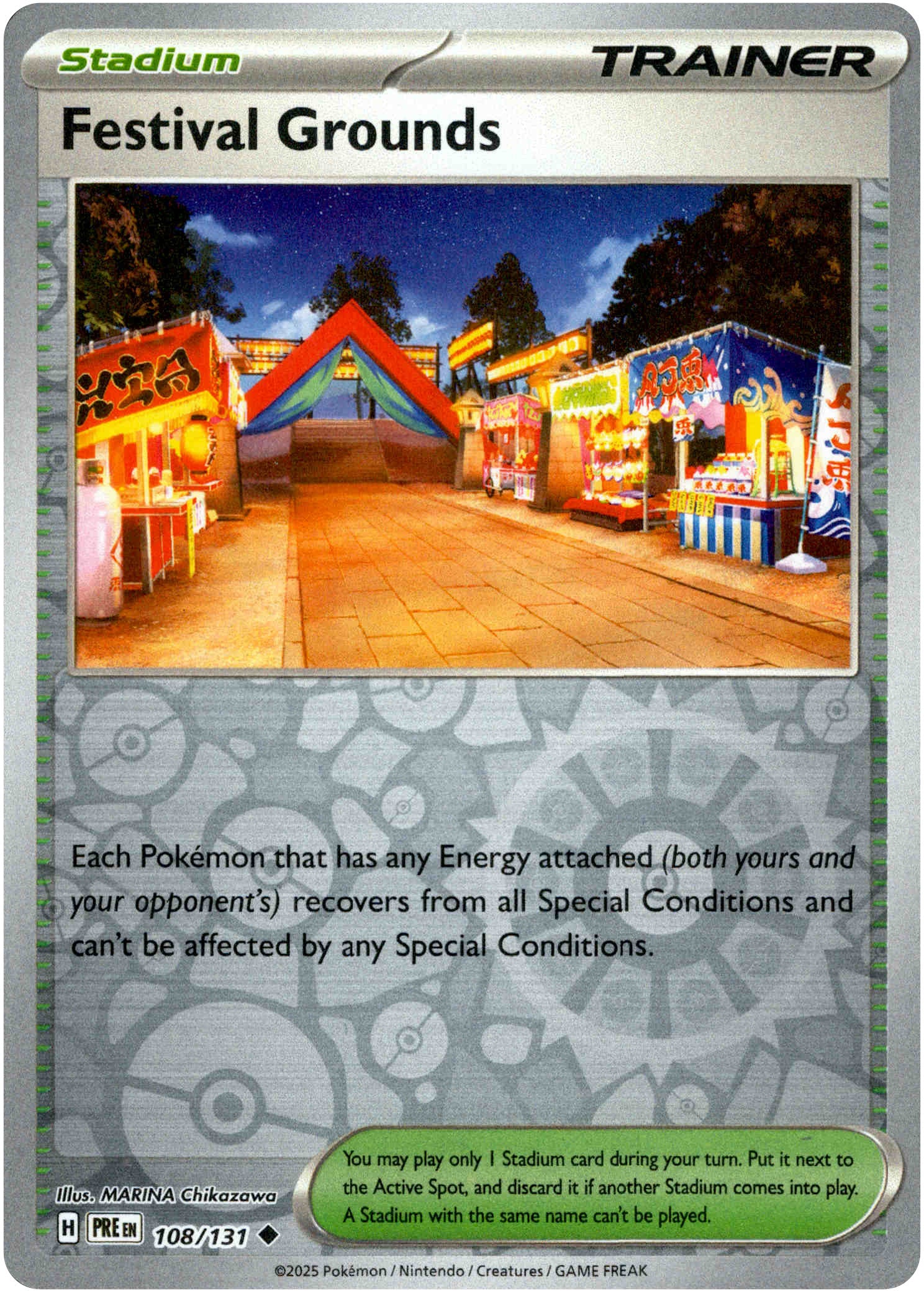 Festival Grounds - 108/131 - Prismatic Evolutions - Reverse Holo