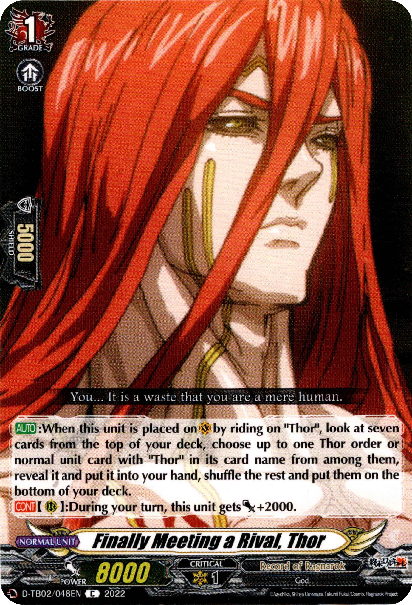 Finally Meeting a Rival, Thor - D-TB02/048EN - Record of Ragnarok