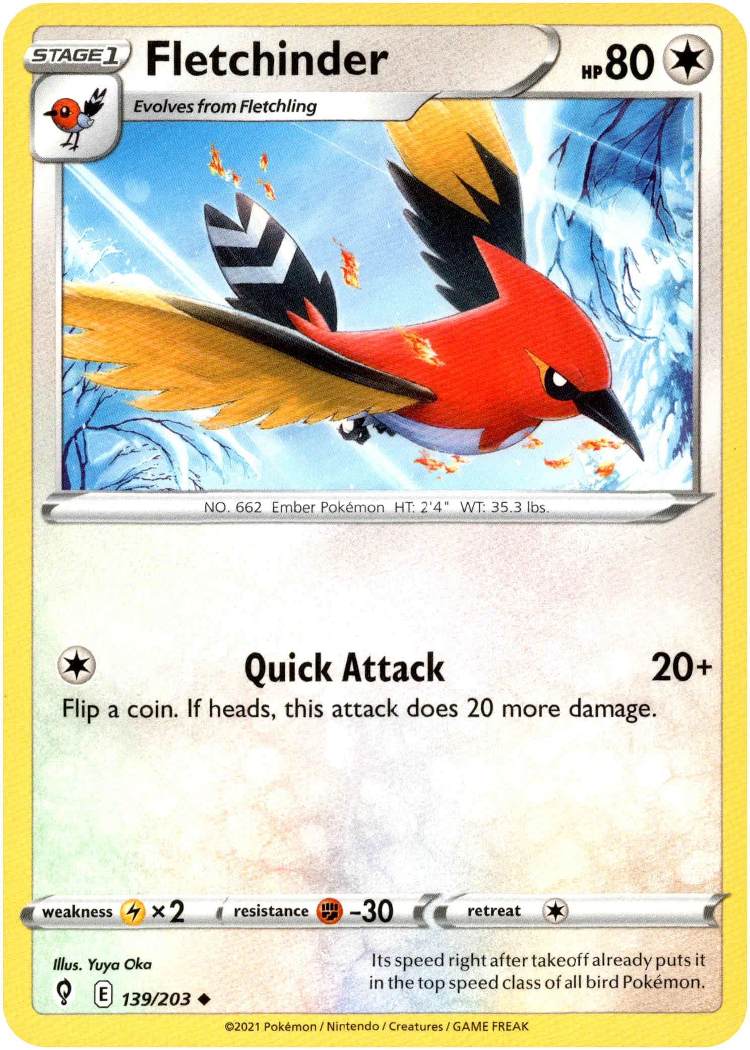 Fletchinder - 139/203 - Evolving Skies
