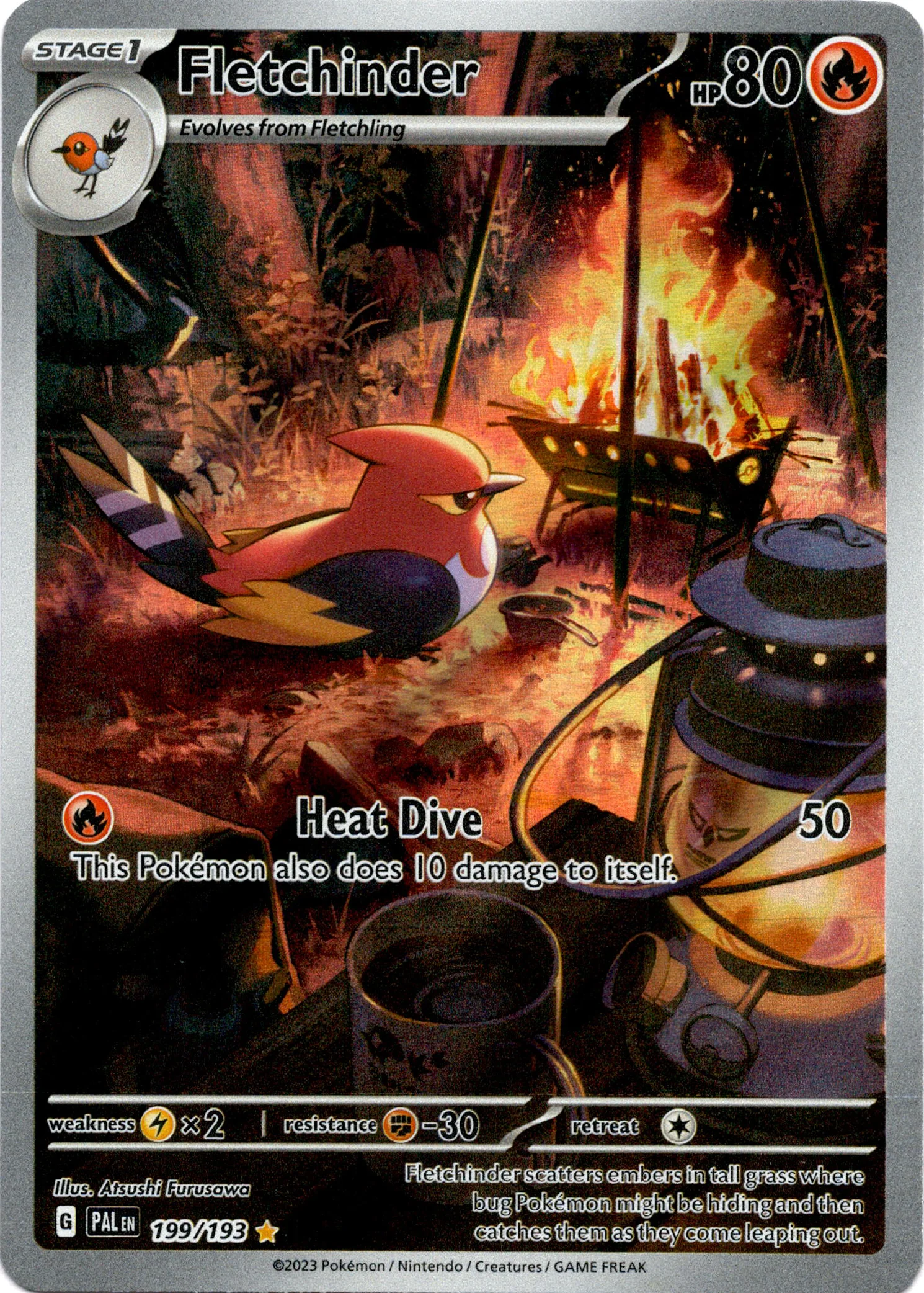 Fletchinder - 199/193 - Paldea Evolved - Holo