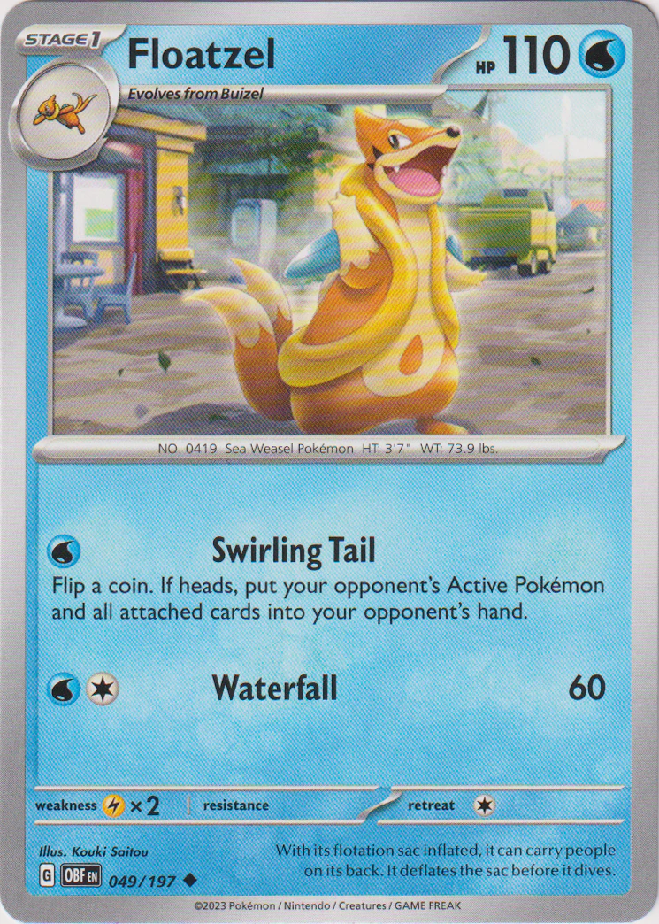 Floatzel - 049/197 - Obsidian Flames