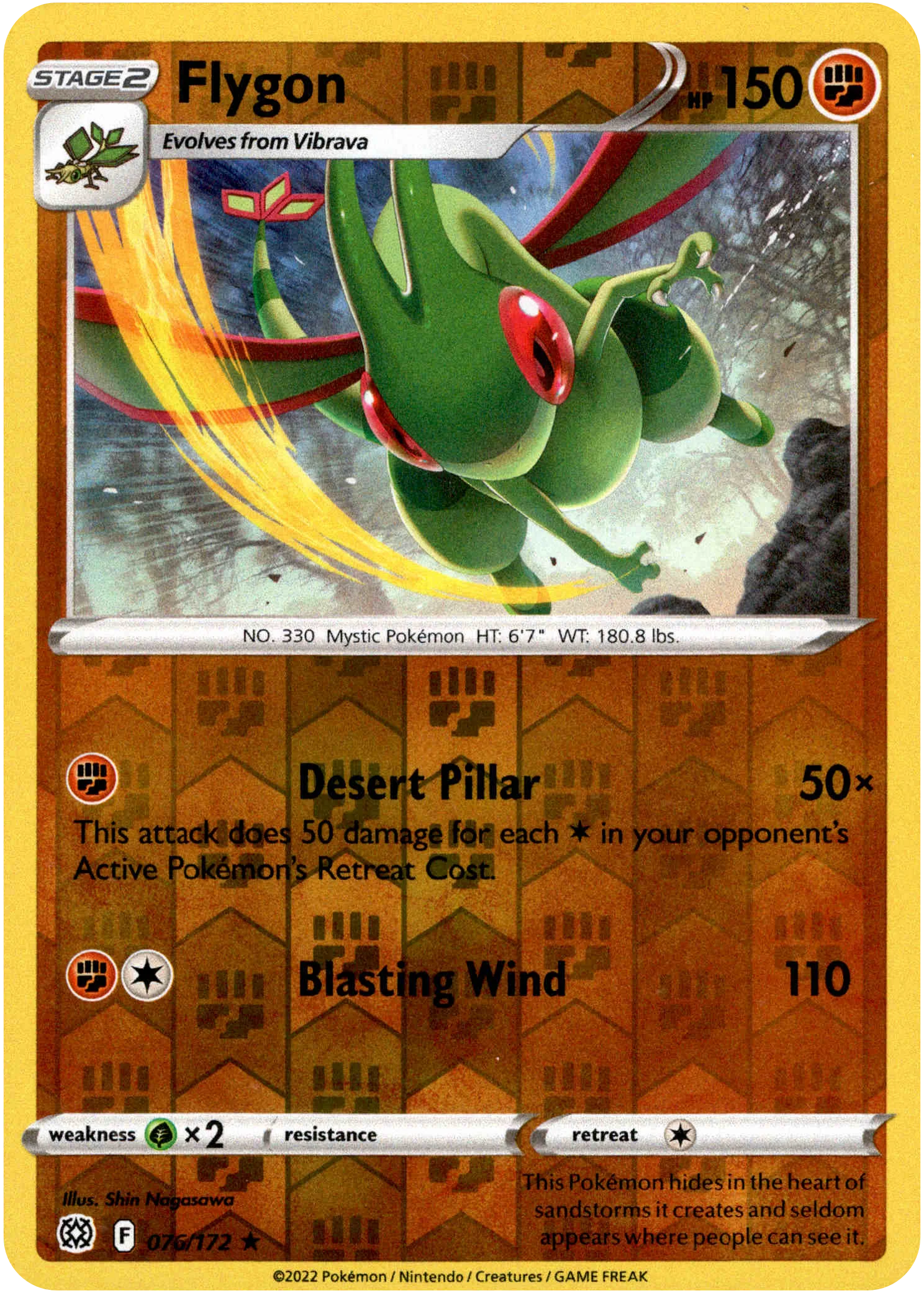 Flygon - 076/172 - Brilliant Stars - Reverse Holo