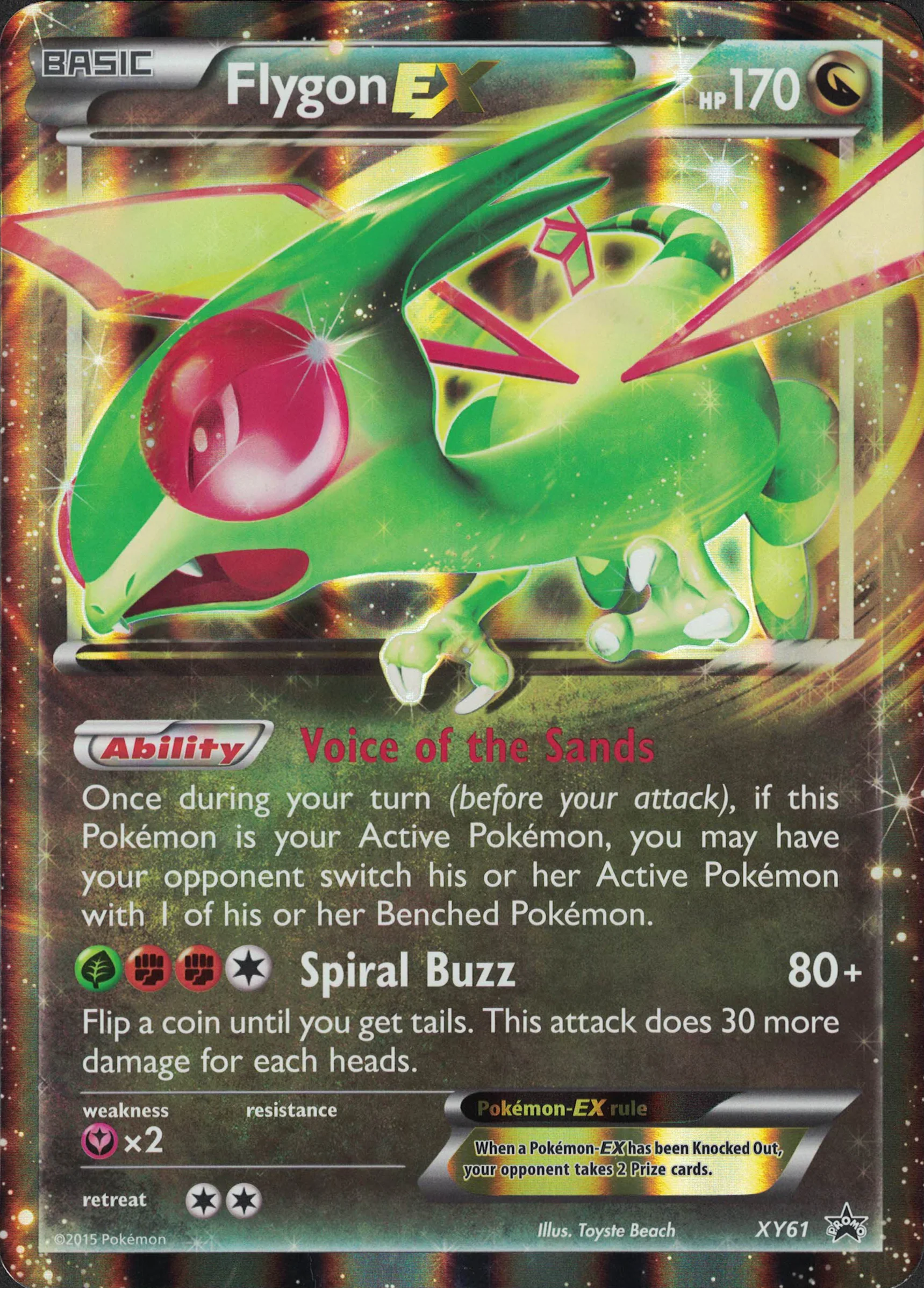 Flygon EX - XY61 - Jumbo Card