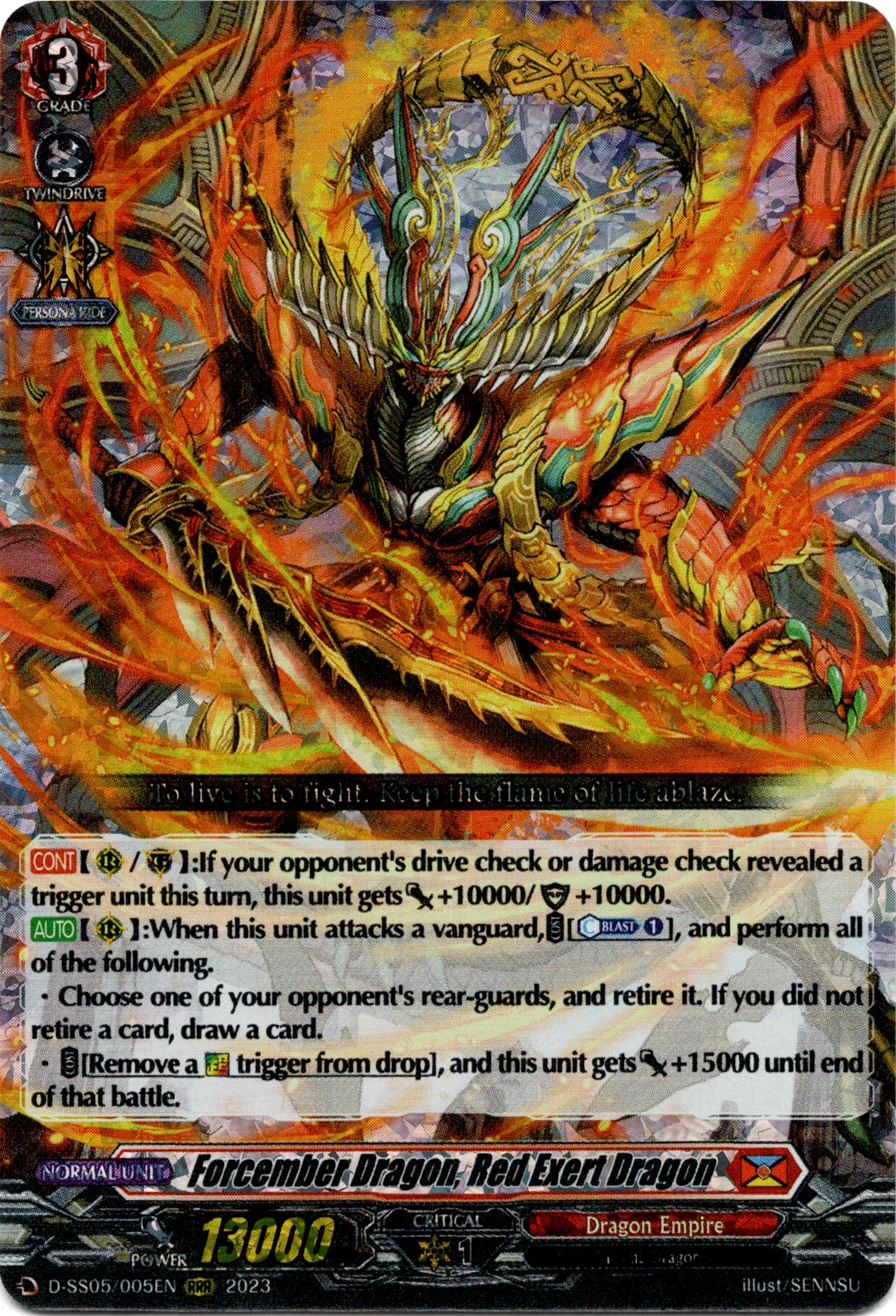 Forcember Dragon, Red Exert Dragon - D-SS05/005EN - Festival Booster 2023