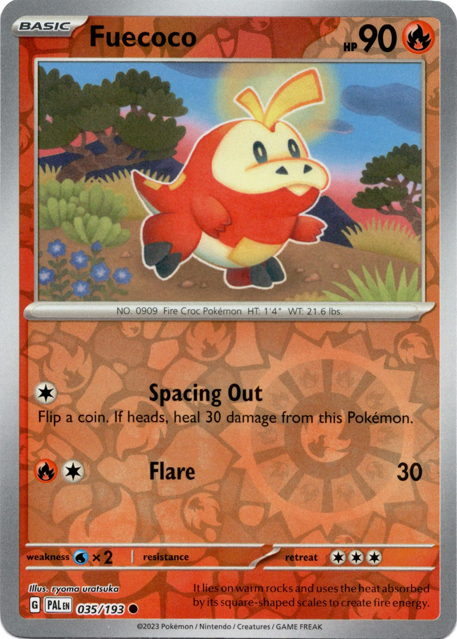 Fuecoco - 035/193 - Paldea Evolved - Reverse Holo