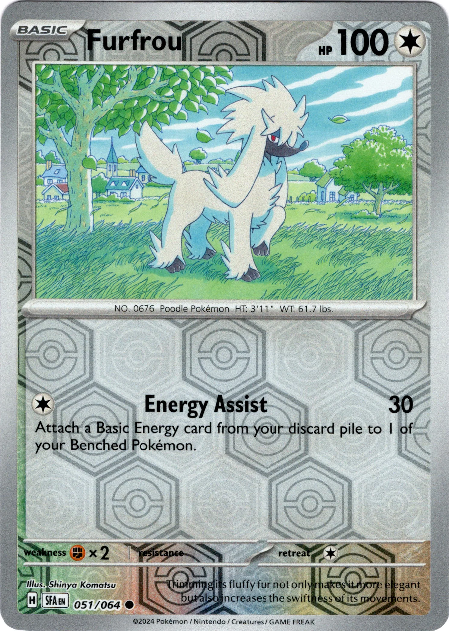 Furfrou - 051/064 - Shrouded Fable - Reverse Holo