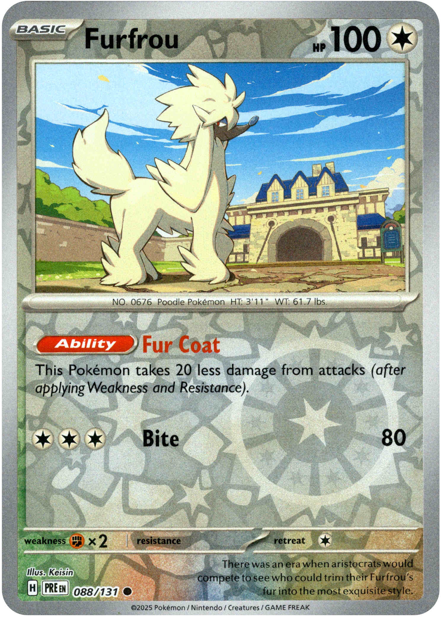 Furfrou - 088/131 - Prismatic Evolutions - Reverse Holo
