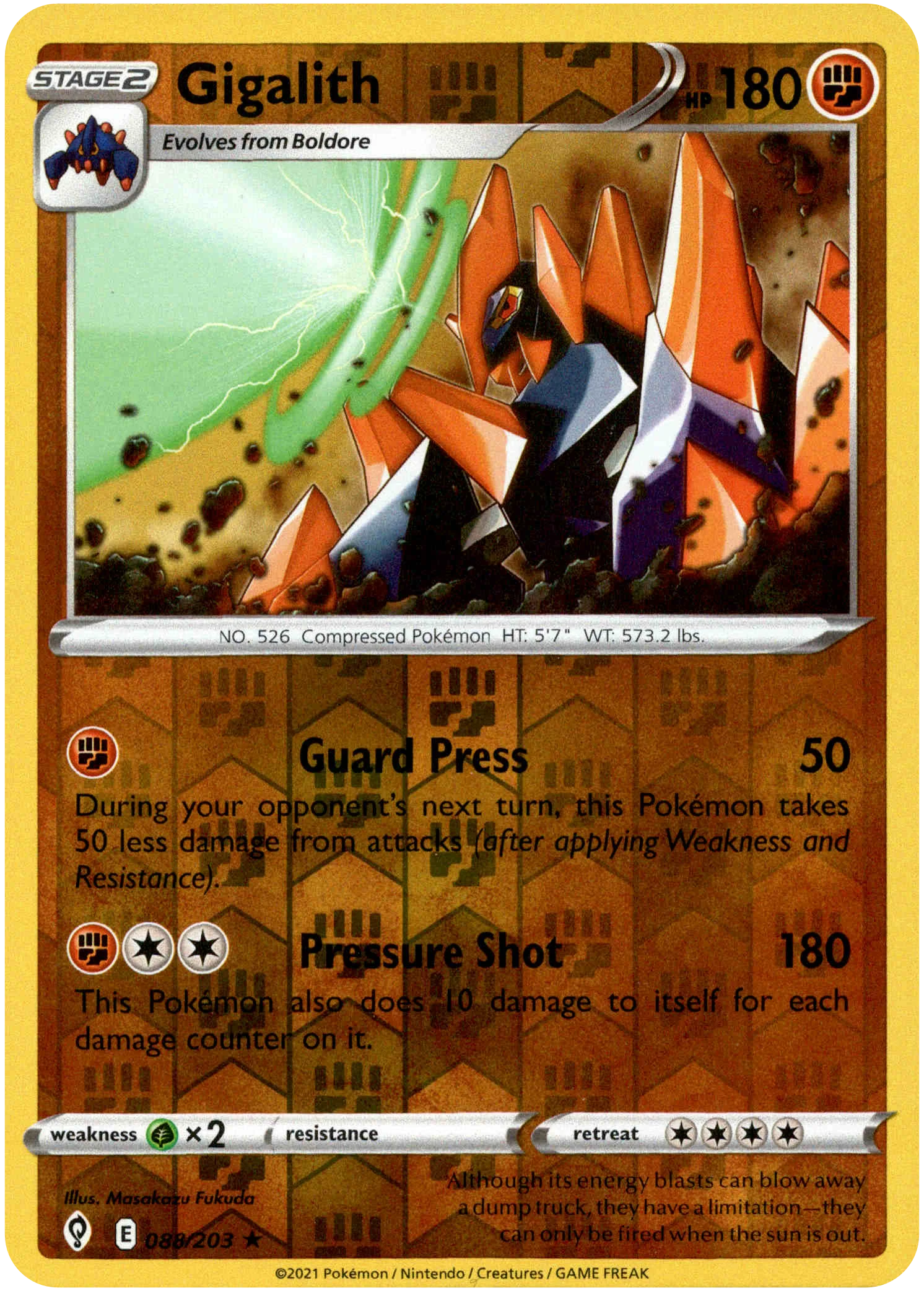 Gigalith - 088/203 - Evolving Skies - Reverse Holo