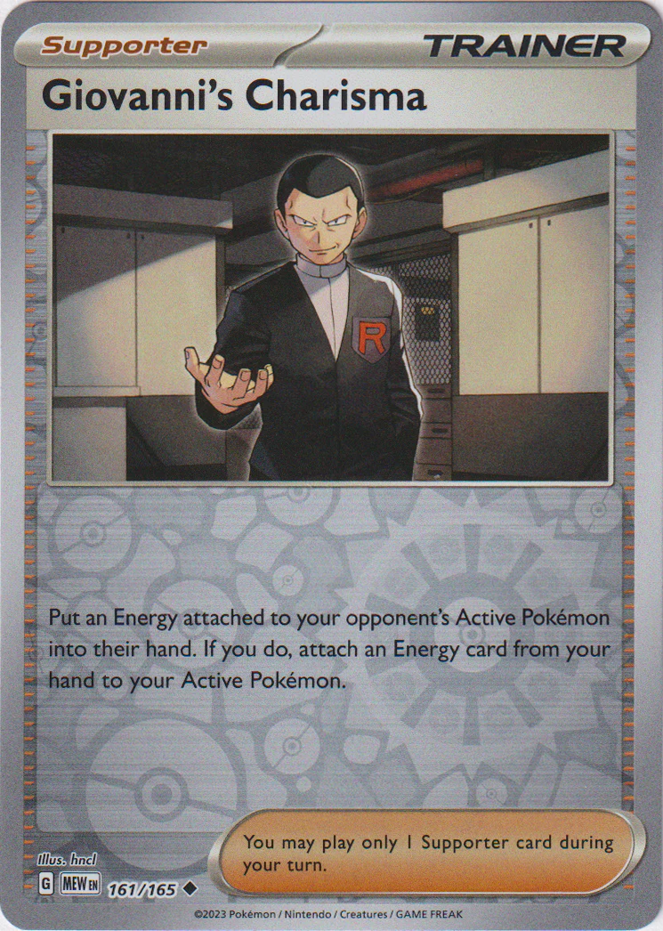 Giovanni's Charisma - 161/165 - Scarlet & Violet 151 - Reverse Holo