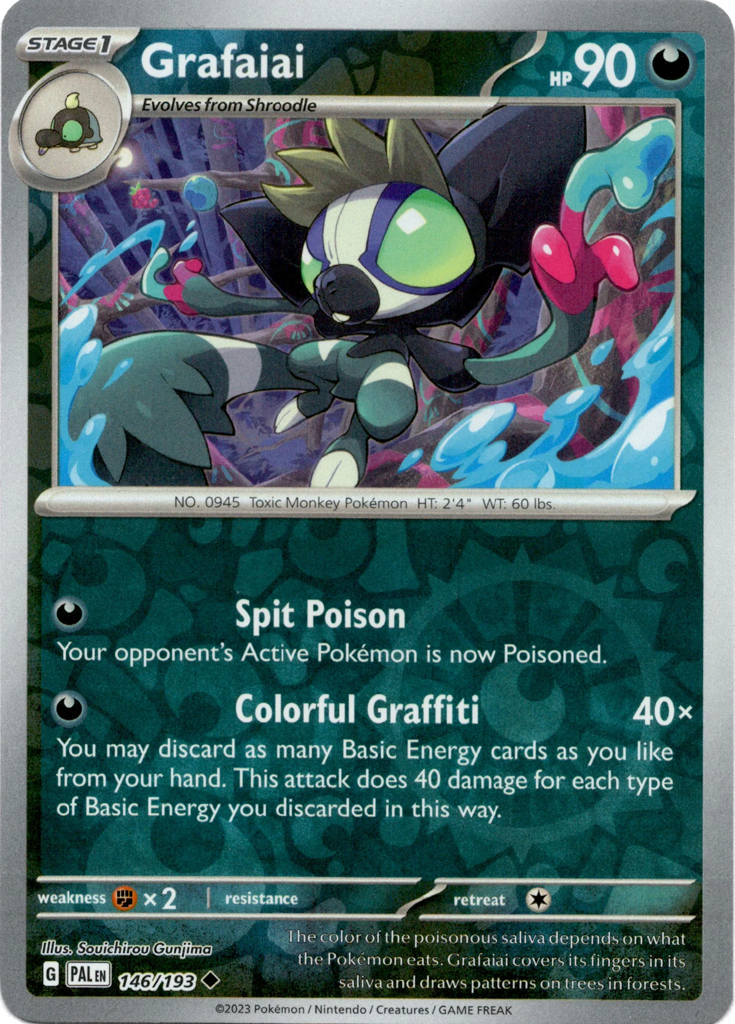 Grafaiai - 146/193 - Paldea Evolved - Reverse Holo