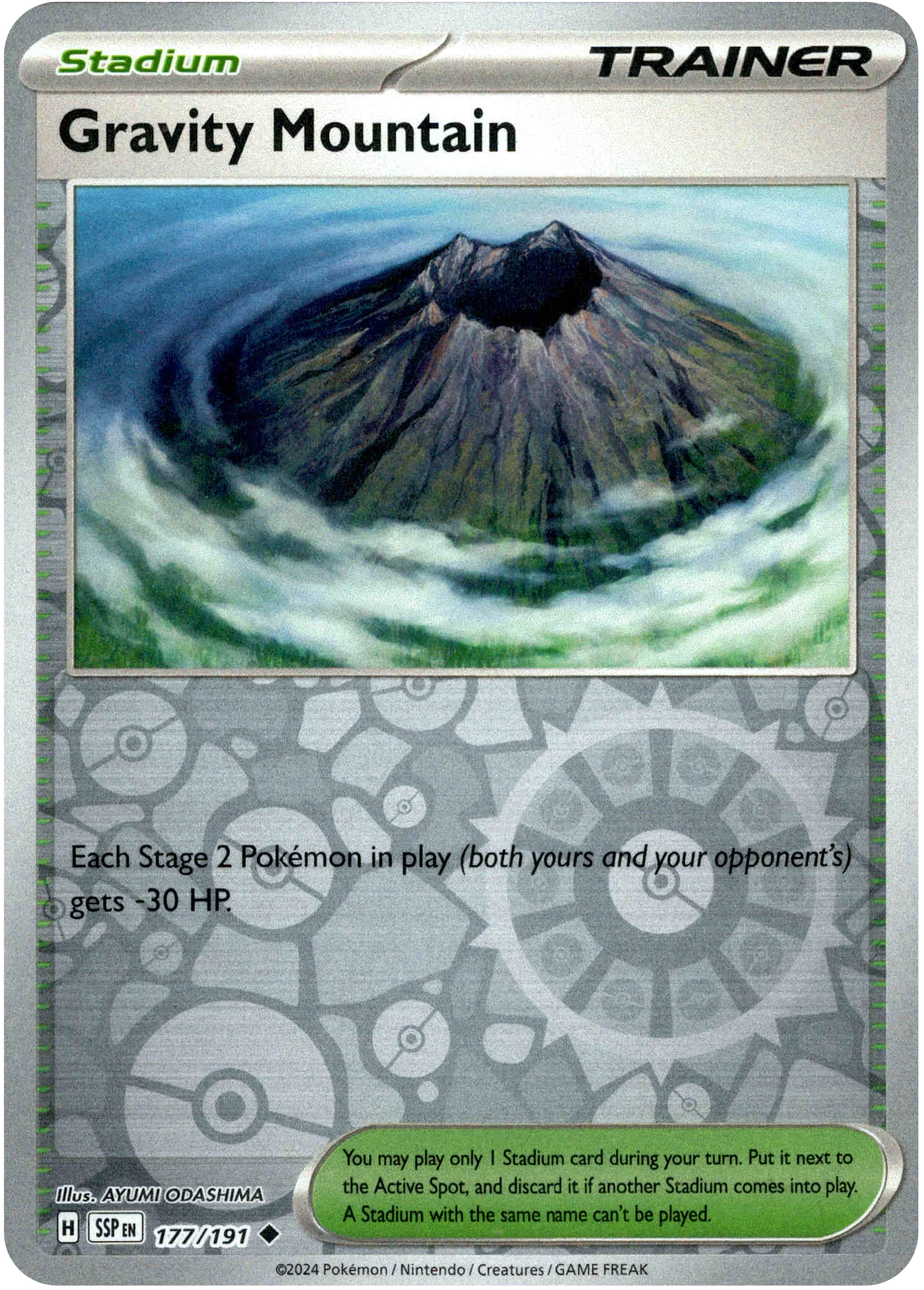 Gravity Mountain - 177/191 - Surging Sparks - Reverse Holo