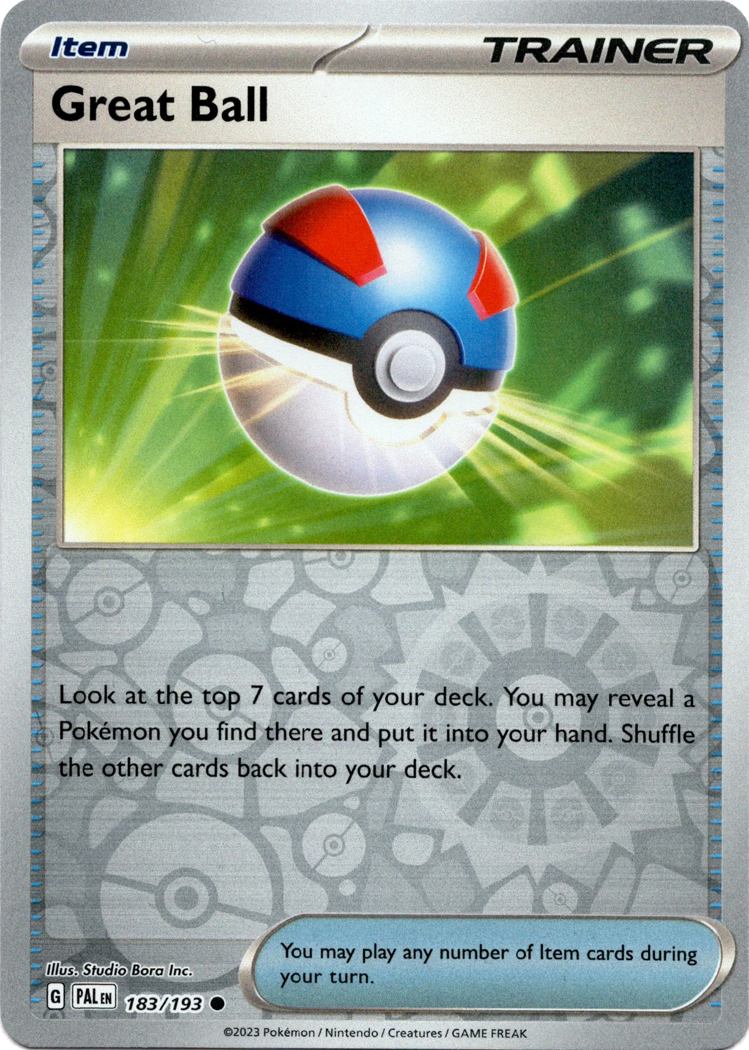 Great Ball - 183/193 - Paldea Evolved - Reverse Holo
