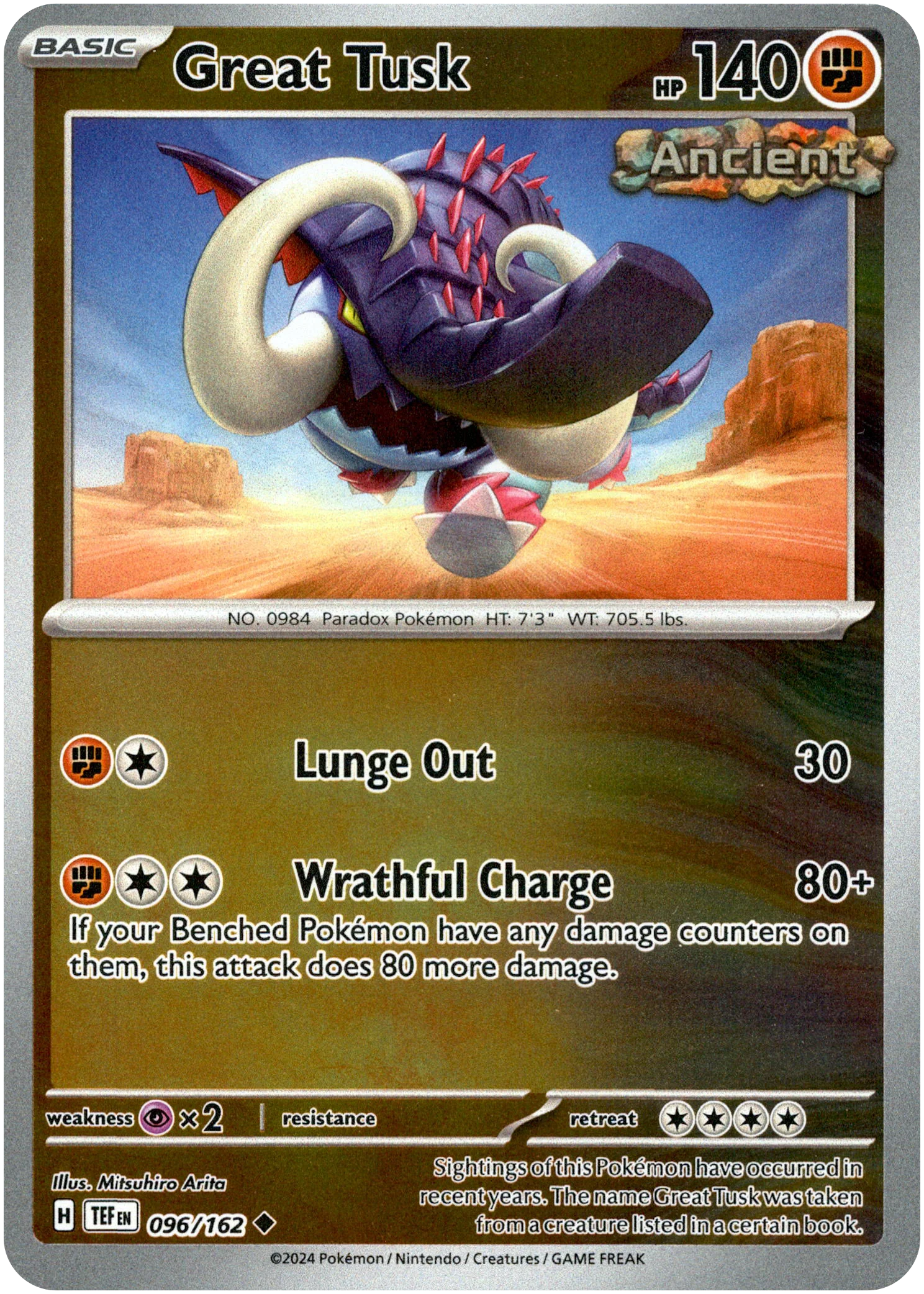 Great Tusk - 096/162 - Temporal Forces - Reverse Holo