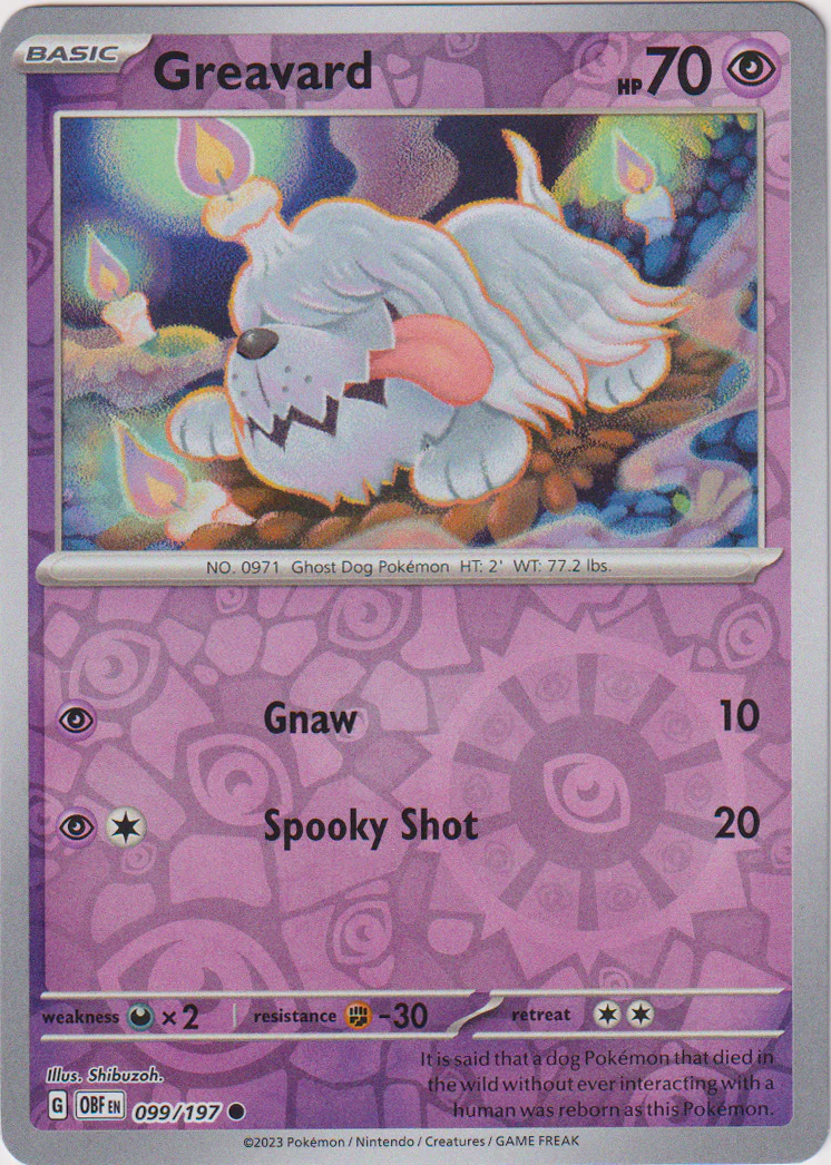 Greavard - 099/197 - Obsidian Flames - Reverse Holo