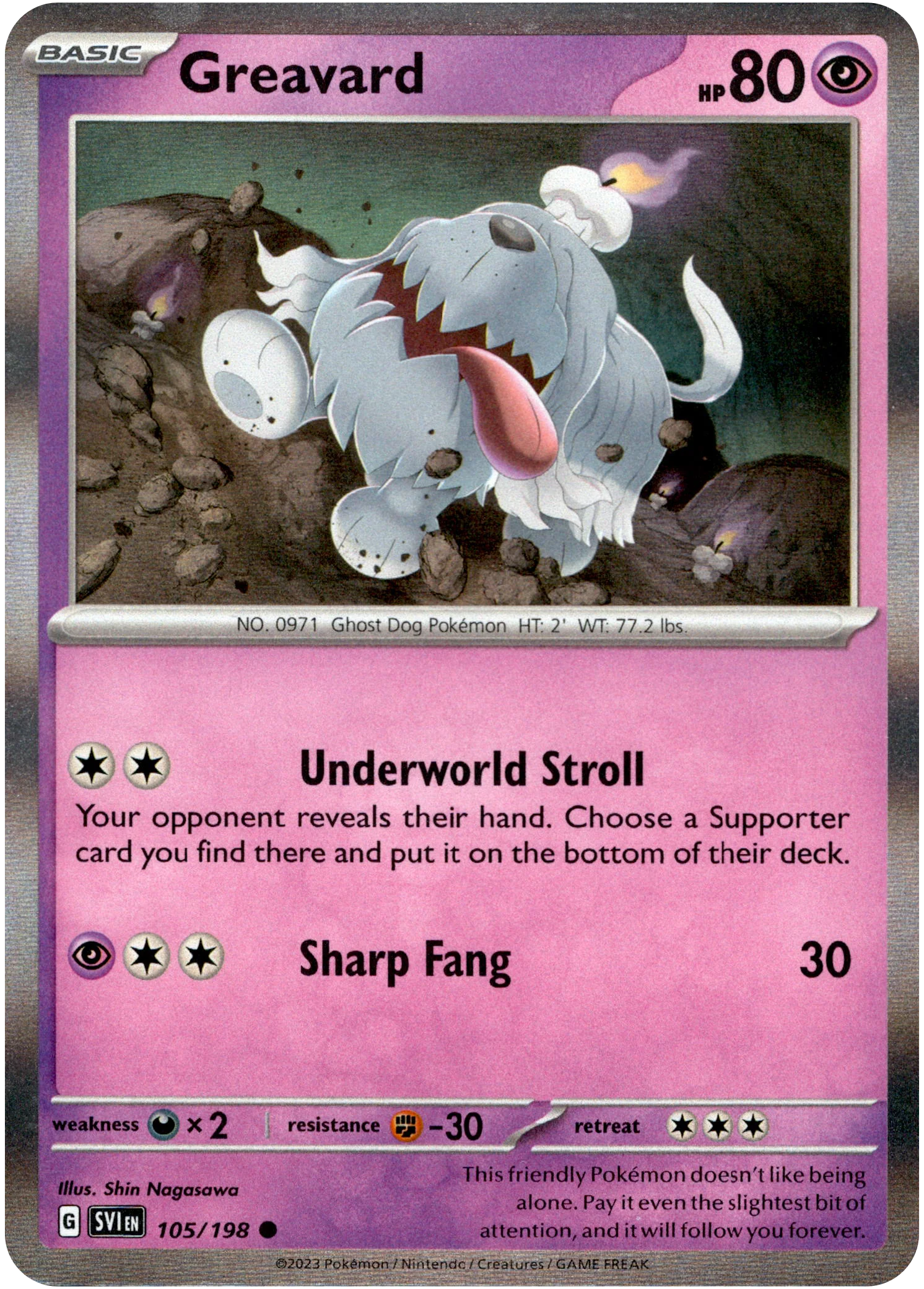 Greavard - 105/198 - Scarlet & Violet - Holo