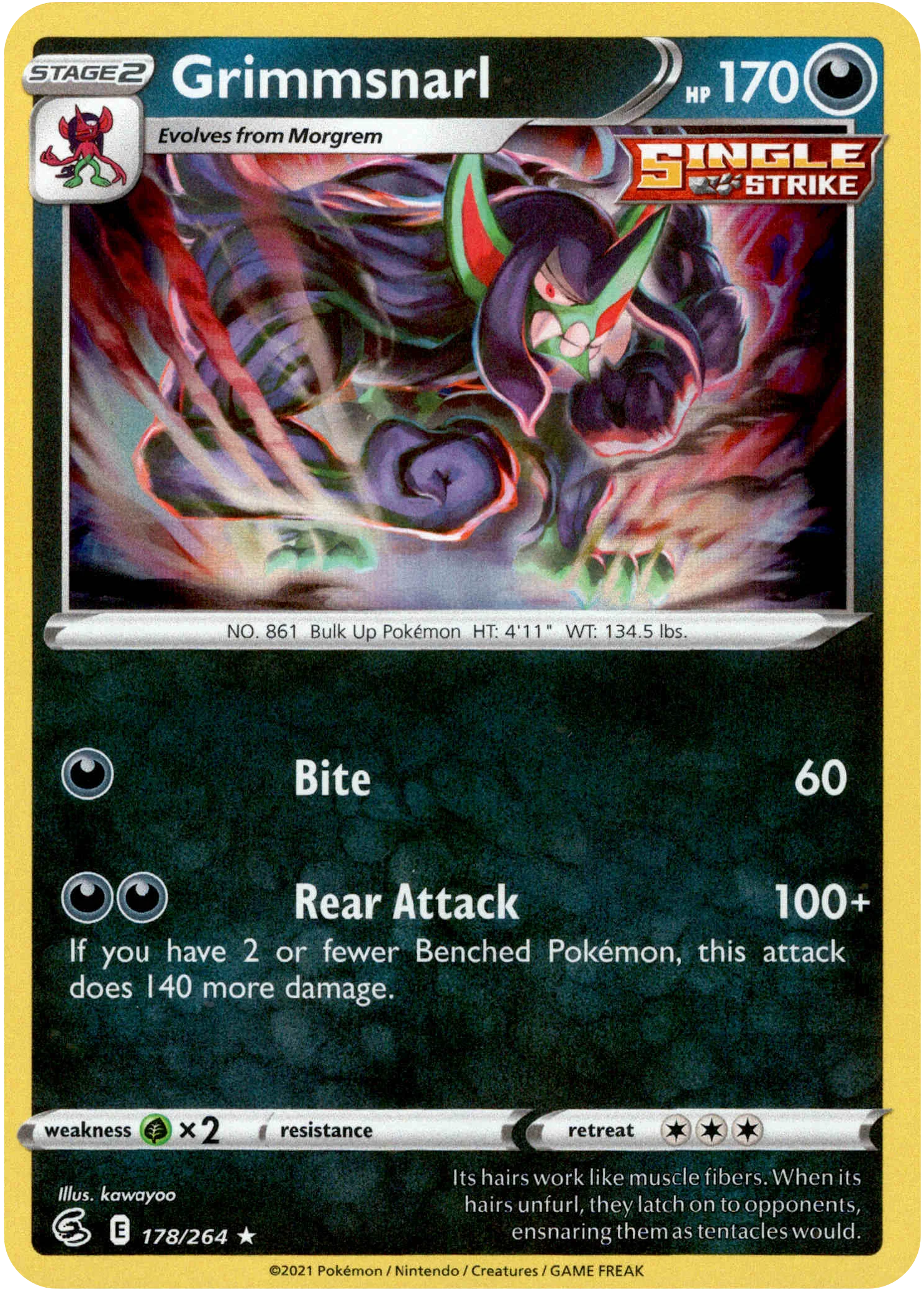 Grimmsnarl - 178/264 - Fusion Strike - Holo