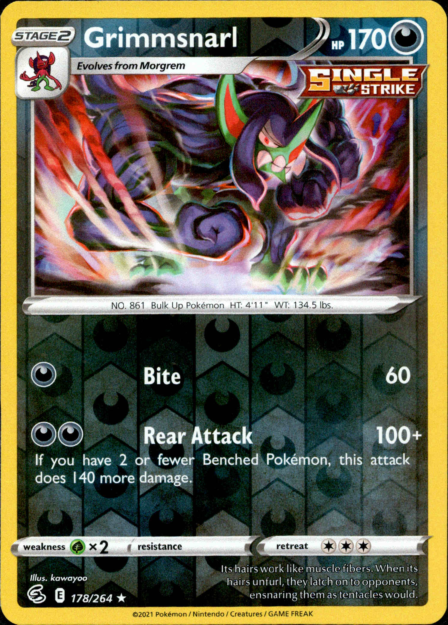 Grimmsnarl - 178/264 - Fusion Strike - Reverse Holo