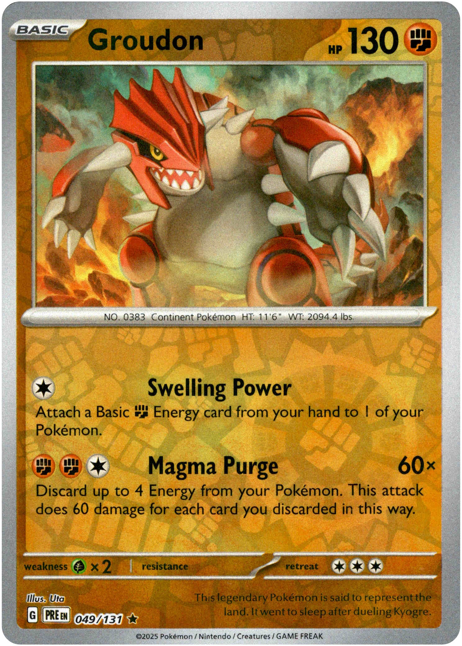 Groudon - 049/131 - Prismatic Evolutions - Reverse Holo