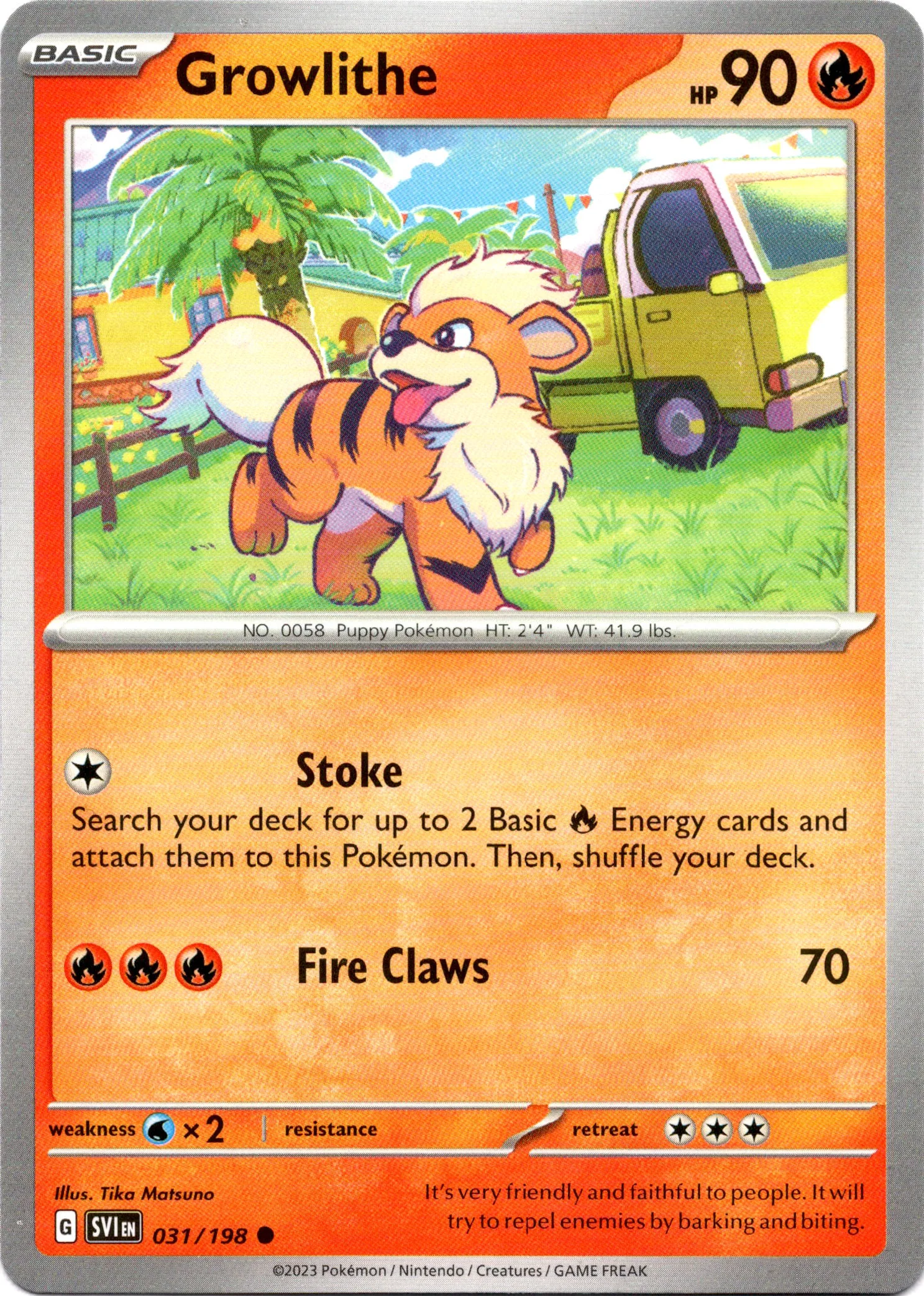 Growlithe - 031/198 - Scarlet & Violet