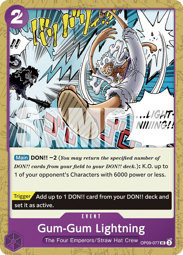 Gum-Gum Lightning - OP09-077 UC - Emperors in the New World