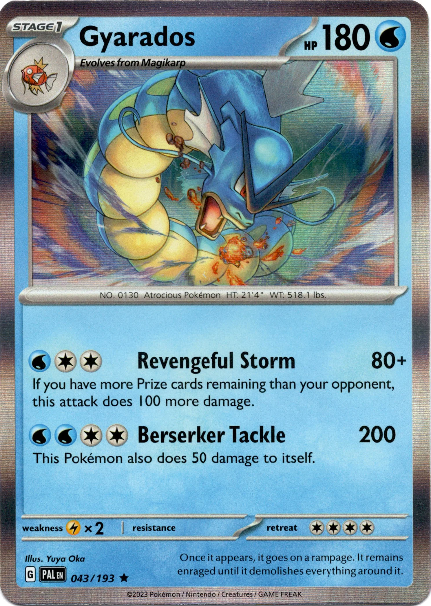 Gyarados - 043/193 - Paldea Evolved - Holo
