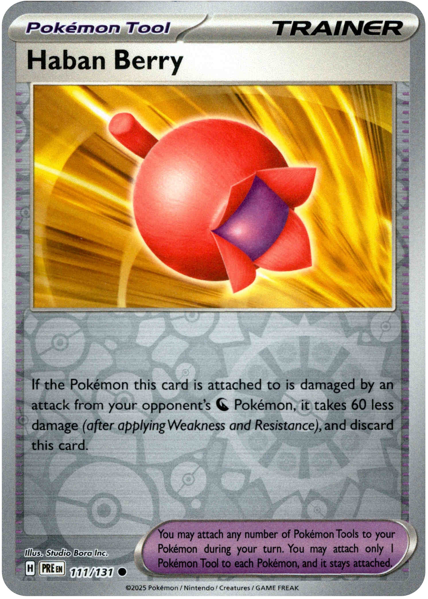 Haban Berry - 111/131 - Prismatic Evolutions - Reverse Holo
