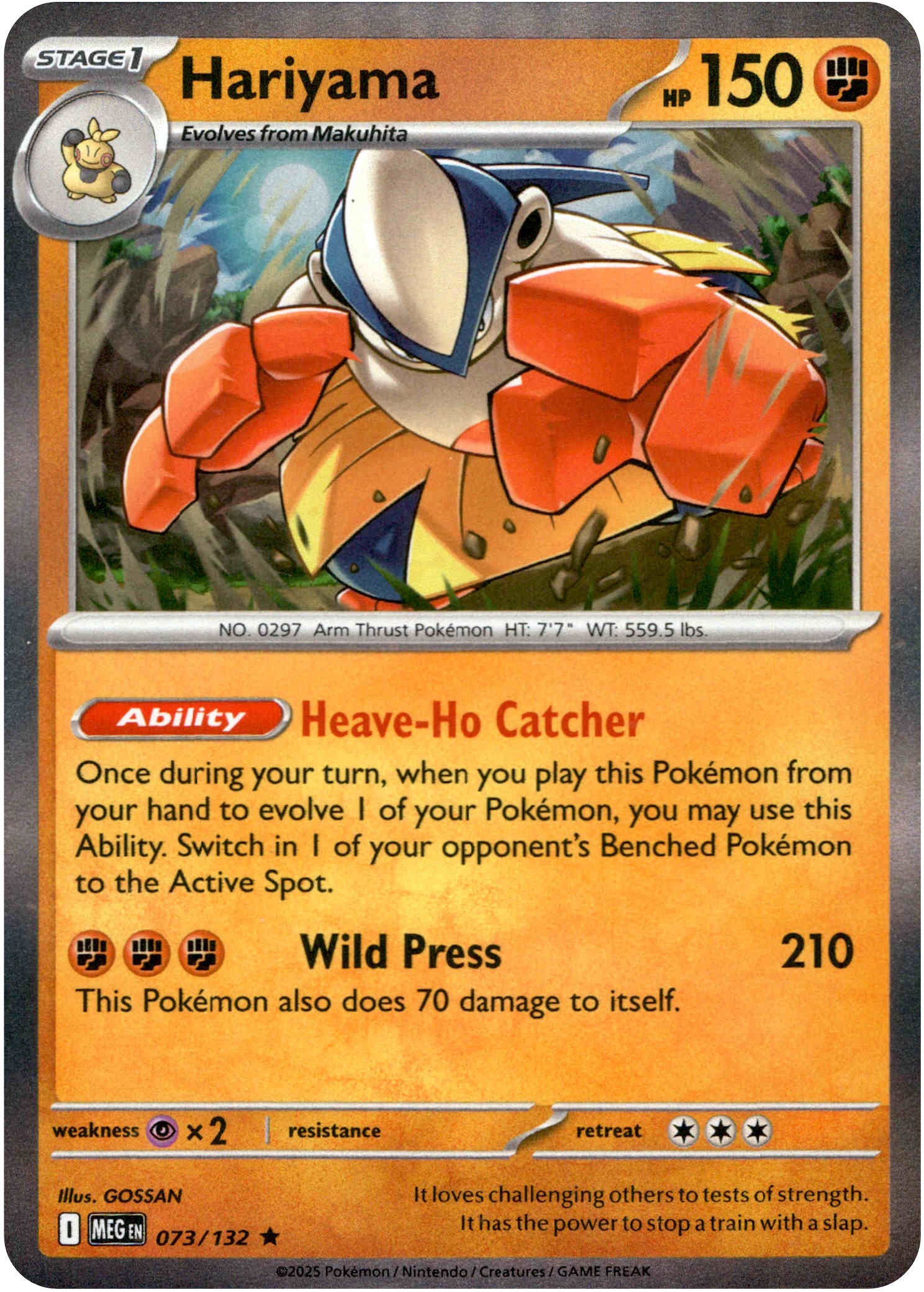 Hariyama - 073/132 - Mega Evolution - Holo