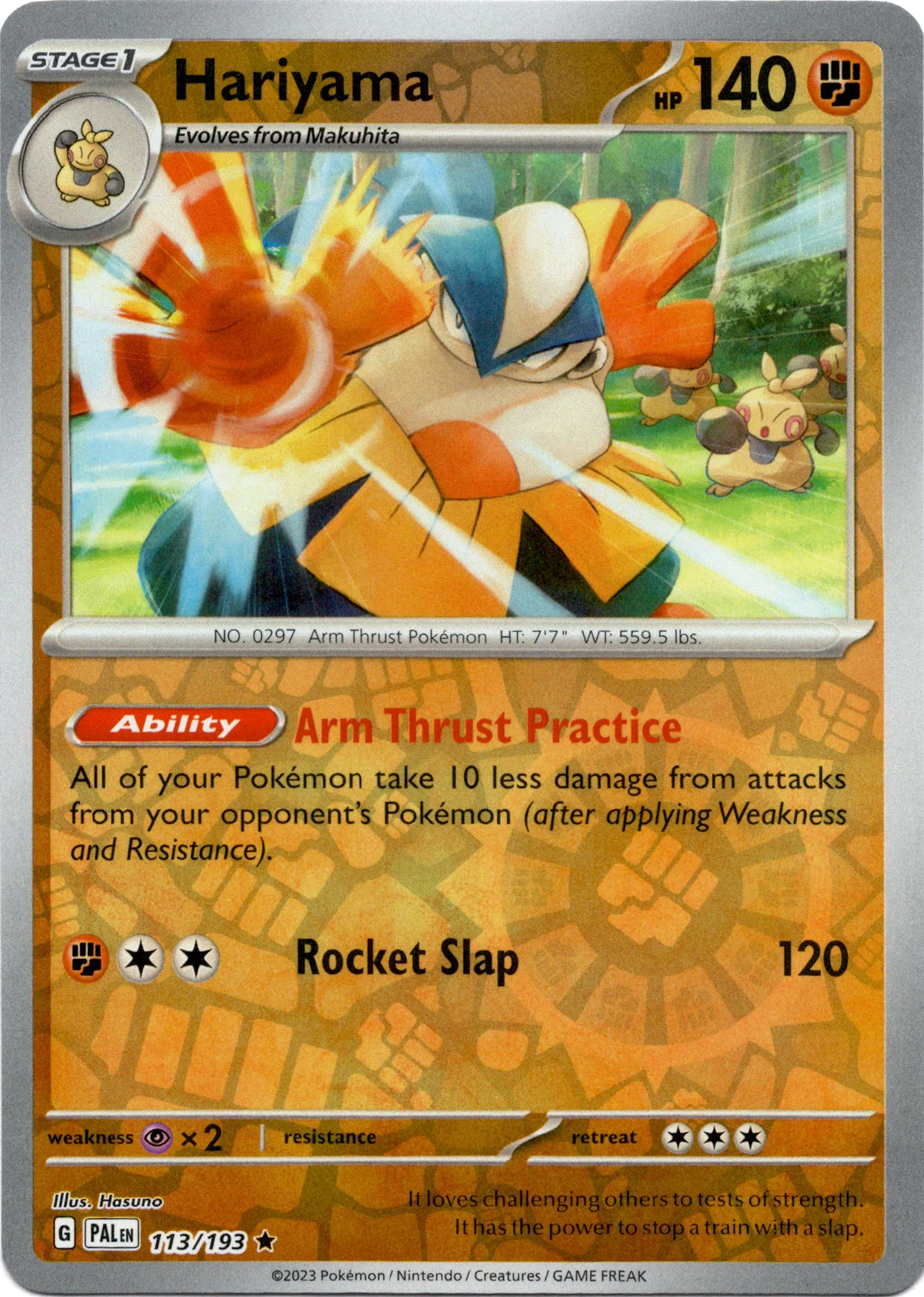 Hariyama - 113/193 - Paldea Evolved - Reverse Holo