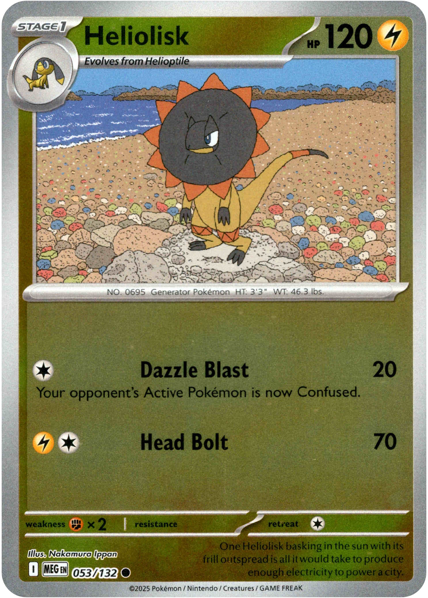 Heliolisk - 053/132 - Mega Evolution - Reverse Holo