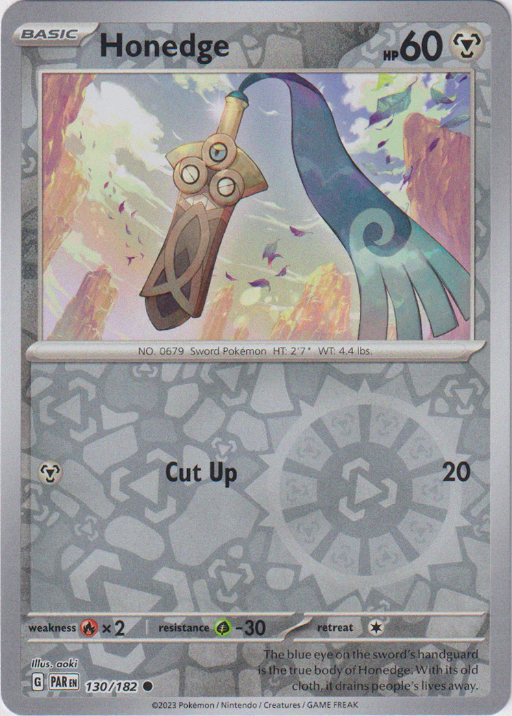 Honedge - 130/182 - Paradox Rift - Reverse Holo