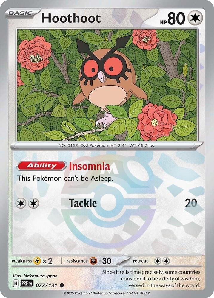 Hoothoot (Master Ball Pattern) - 077/131 - Prismatic Evolutions - Holo