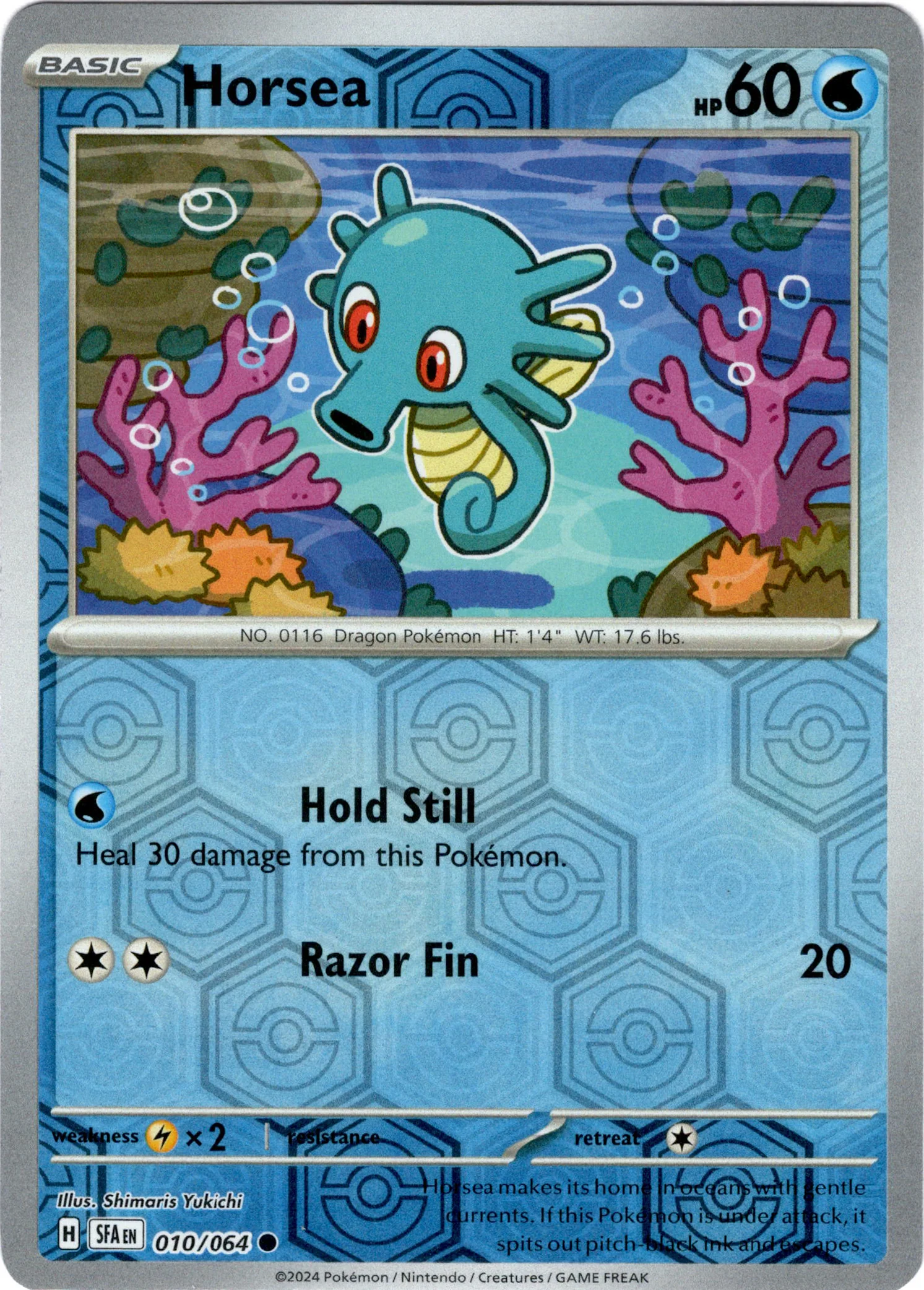 Horsea - 010/064 - Shrouded Fable - Reverse Holo