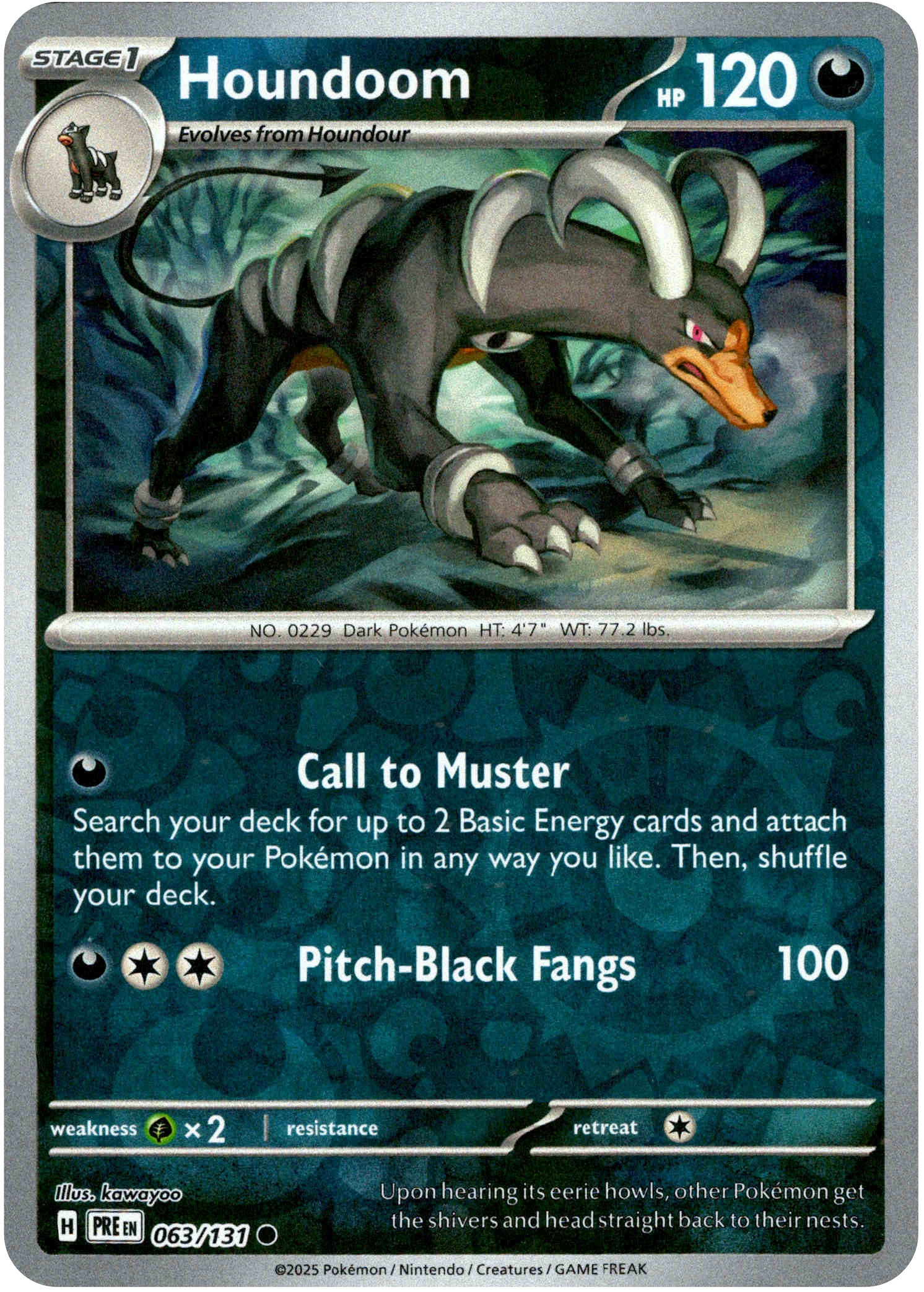 Houndoom - 063/131 - Prismatic Evolutions - Reverse Holo