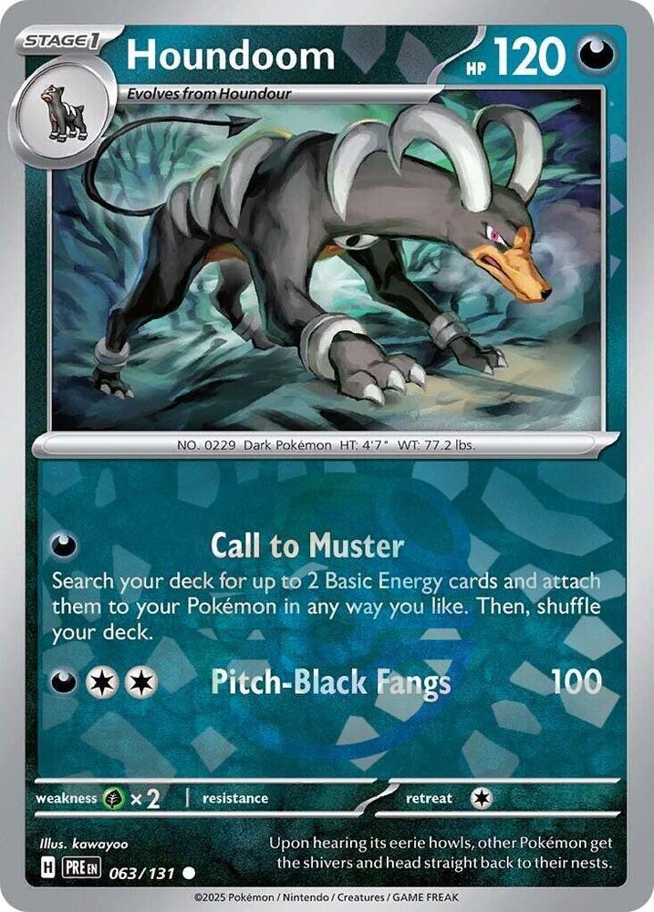 Houndoom (Master Ball Pattern) - 063/131 - Prismatic Evolutions - Holo