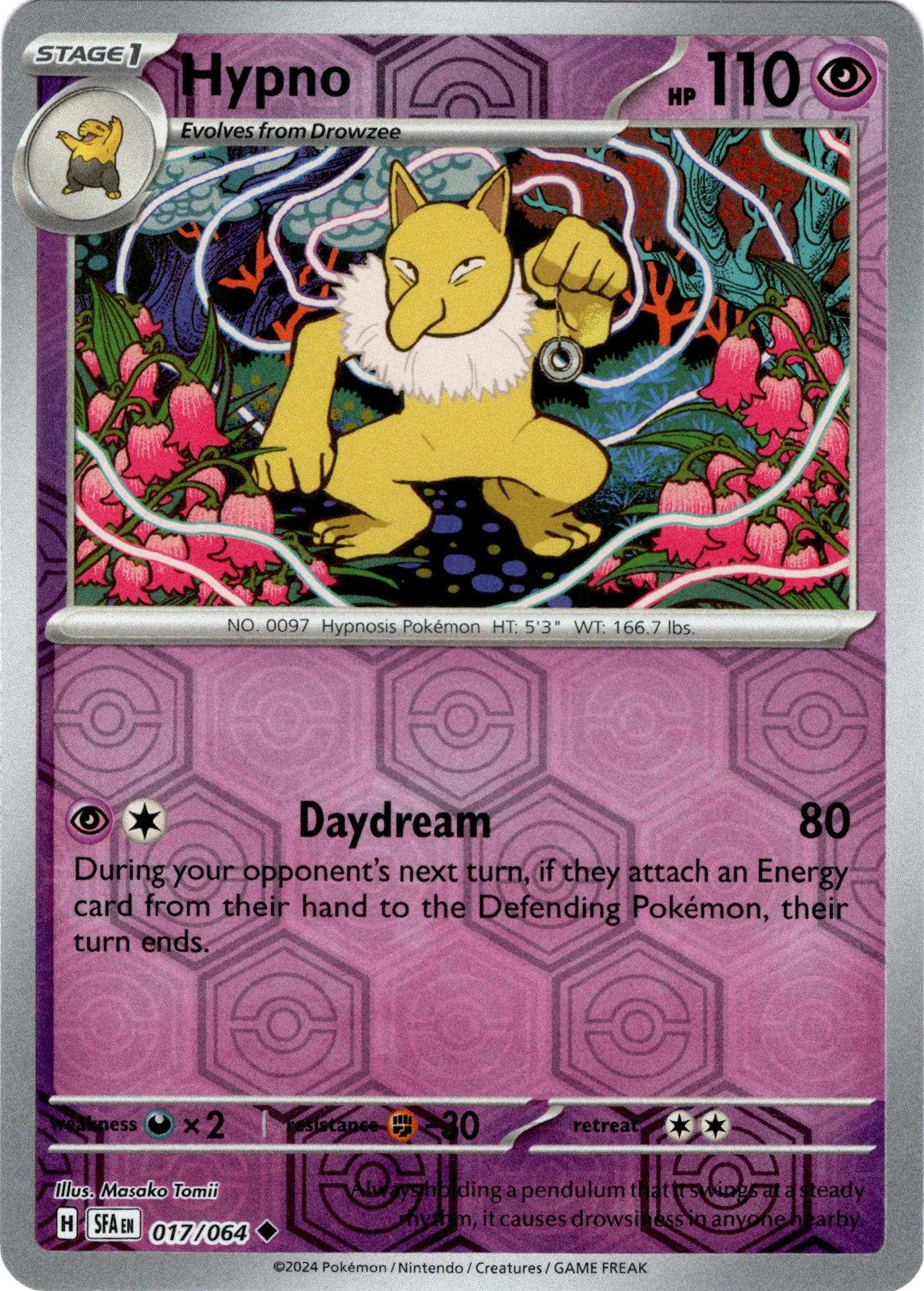Hypno - 017/064 - Shrouded Fable - Reverse Holo