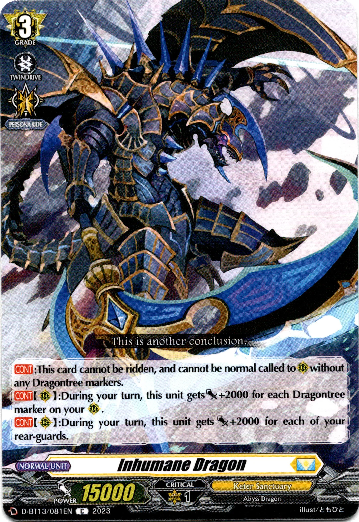 Inhumane Dragon - D-BT13/081EN - Flight of Chakrabarthi