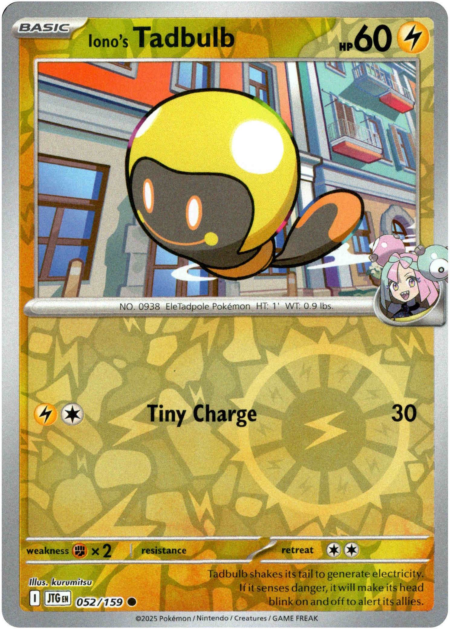 Iono's Tadbulb - 052/159 - Journey Together - Reverse Holo
