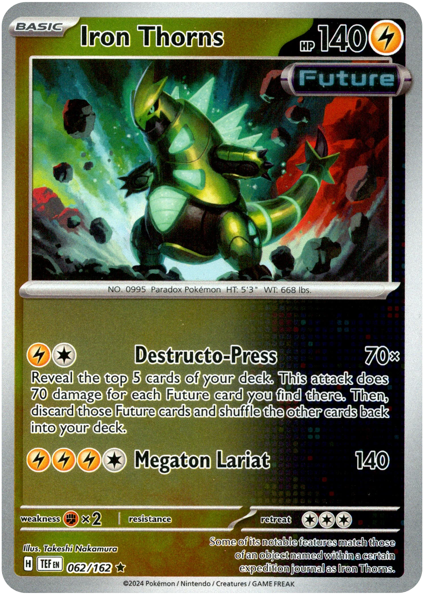 Iron Thorns - 062/162 - Temporal Forces - Reverse Holo