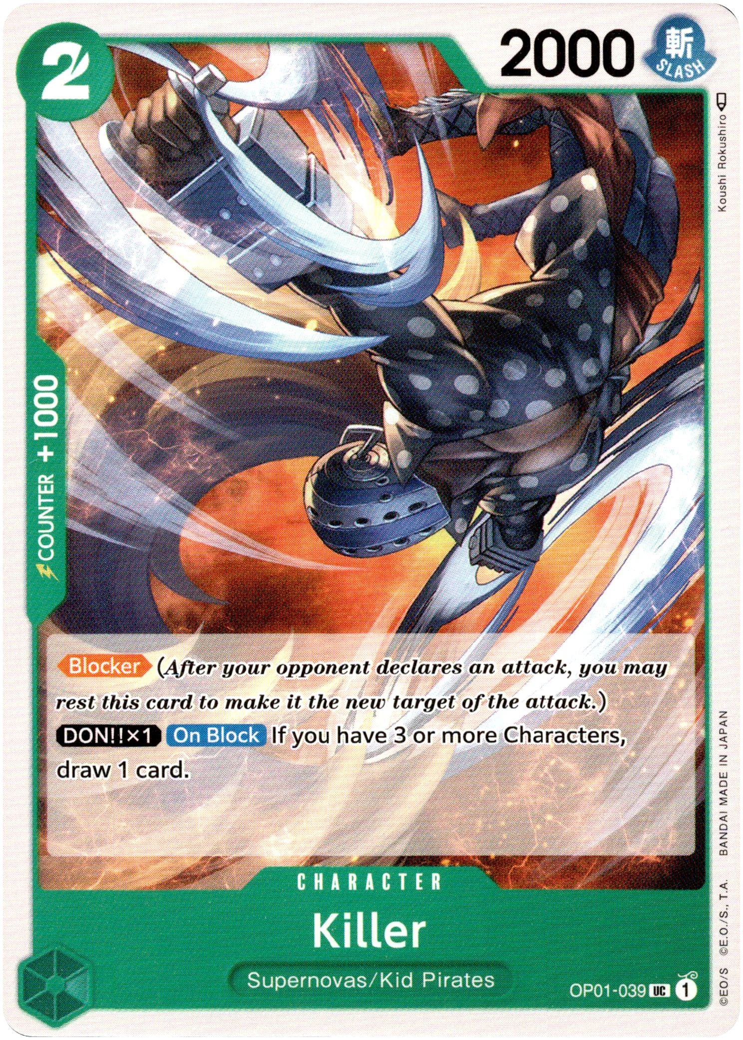 Killer - OP01-039 UC - Romance Dawn