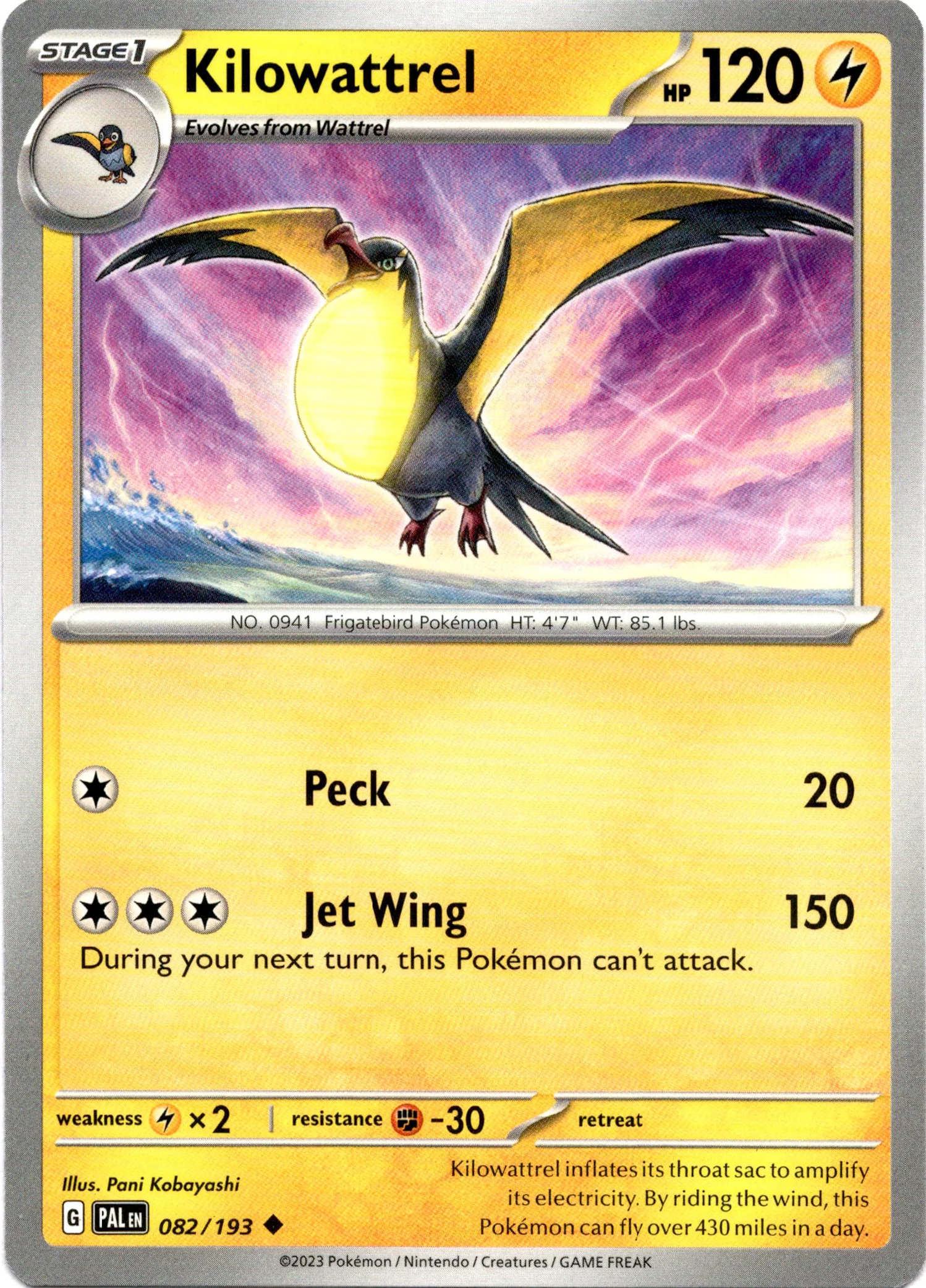 Kilowattrel - 082/193 - Paldea Evolved
