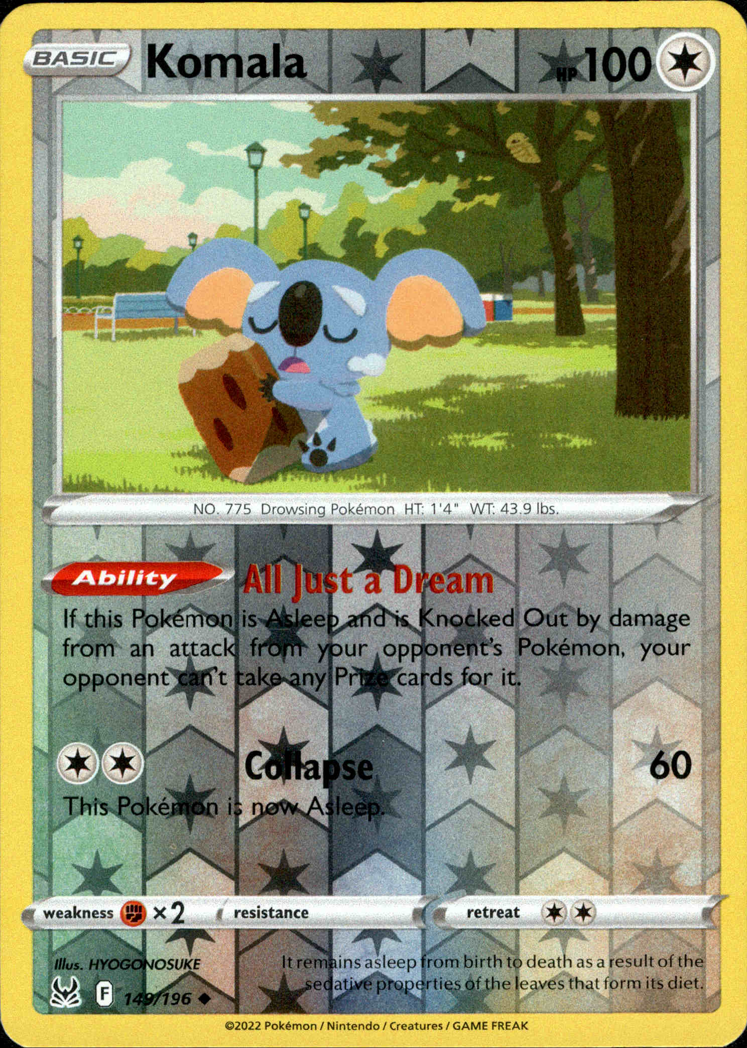 Komala - 149/196 - Lost Origin - Reverse Holo