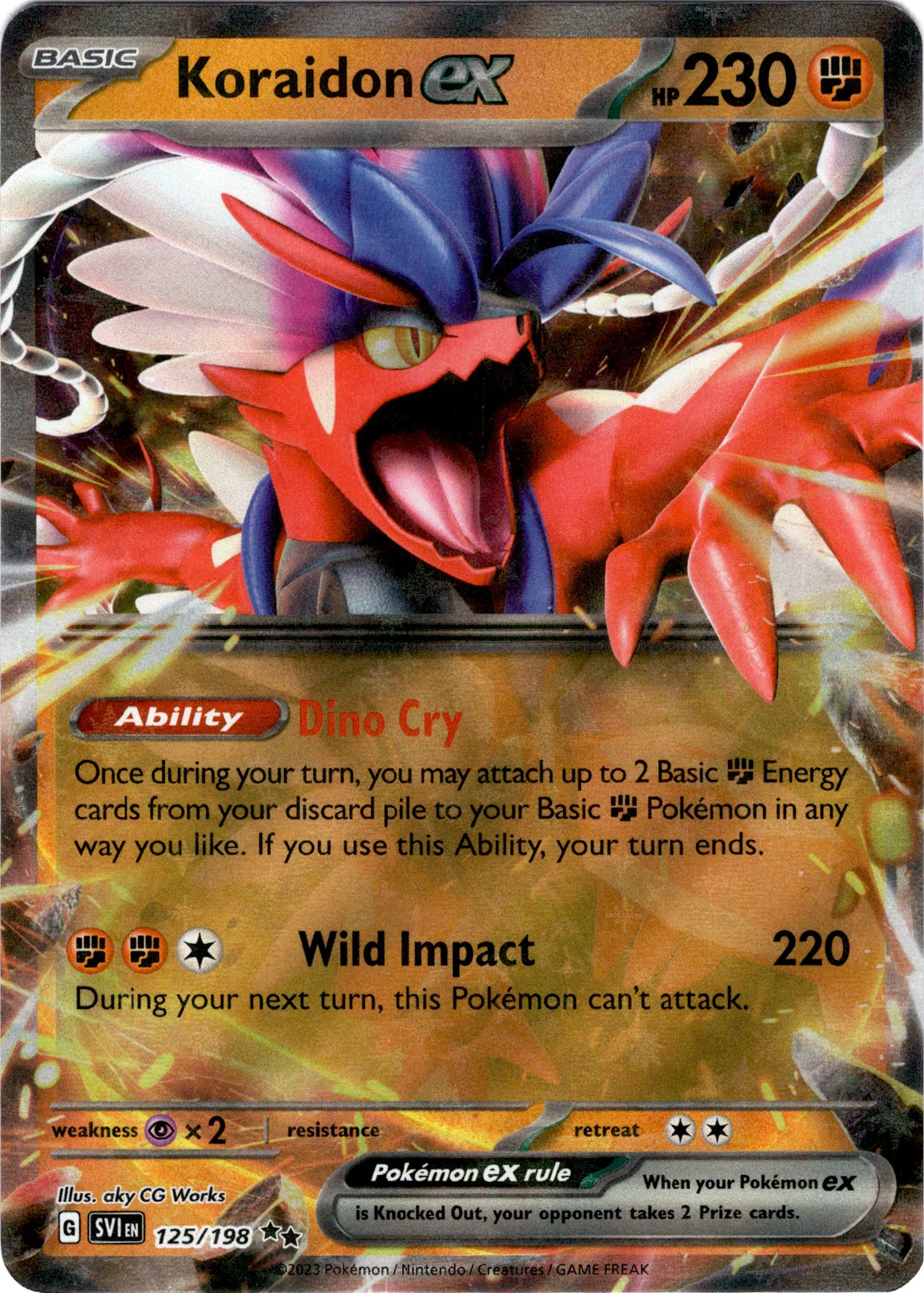 Koraidon ex - 125/198 - Scarlet & Violet - Holo