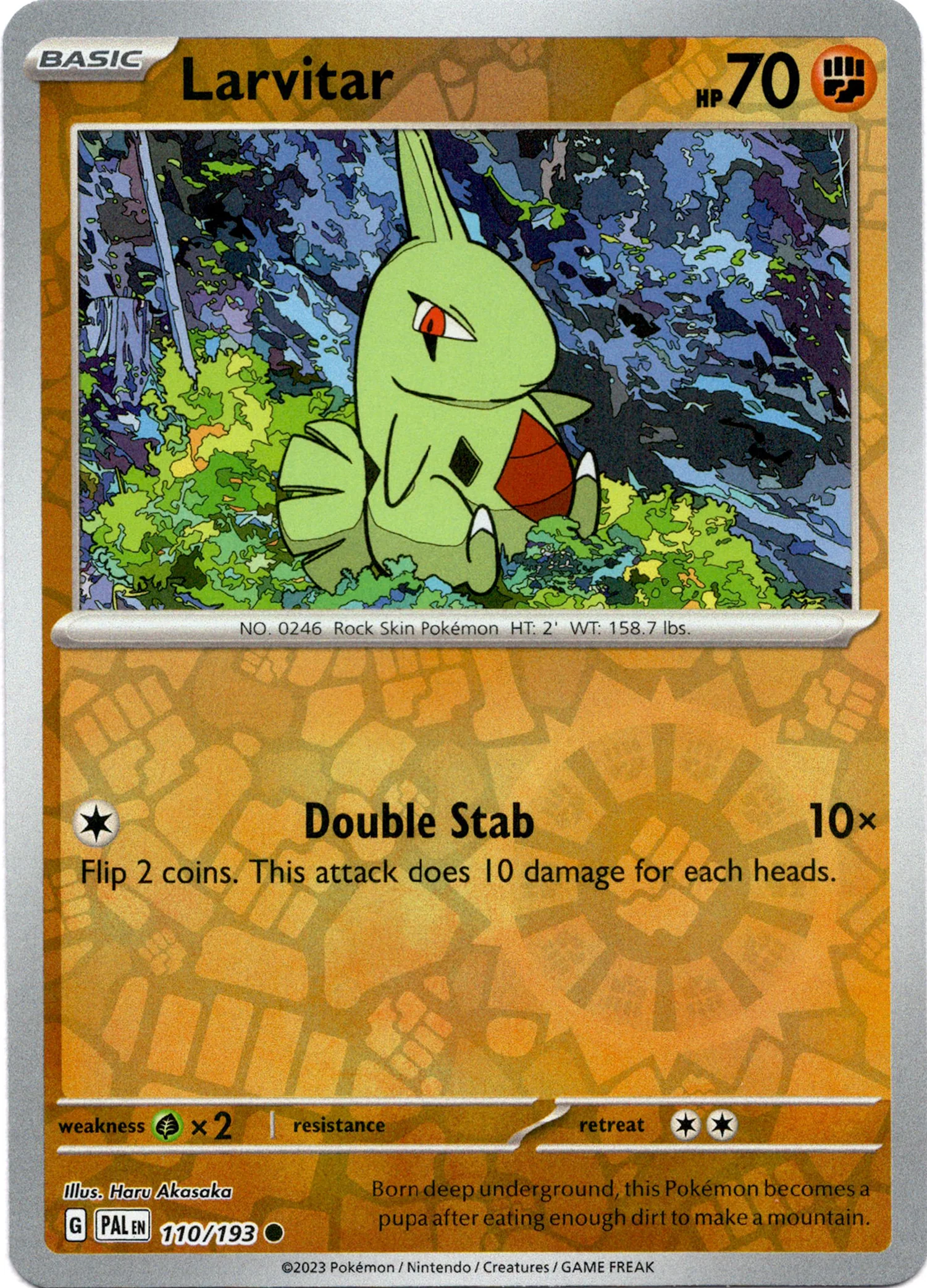 Larvitar - 110/193 - Paldea Evolved - Reverse Holo